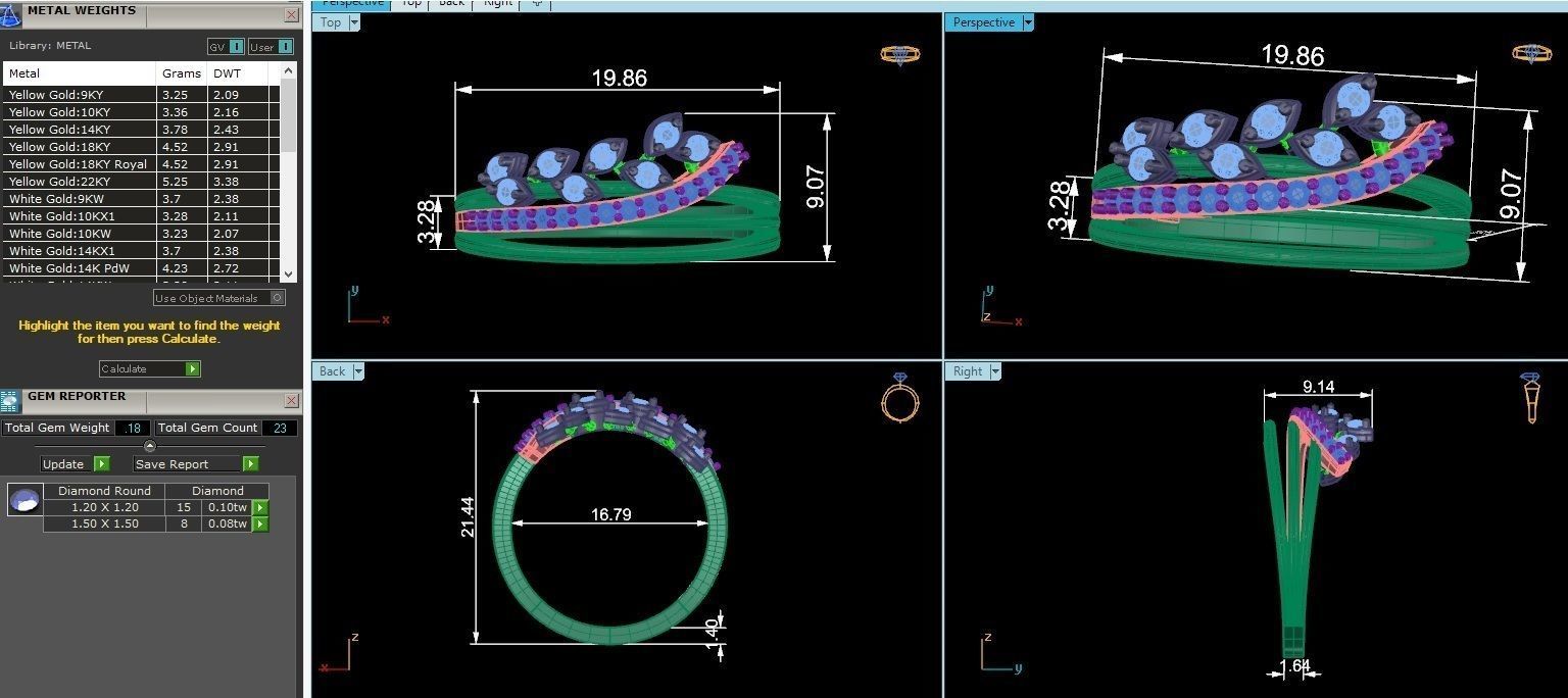 light wt minimalist Women Ring 3dm stl renders 3D print model_3