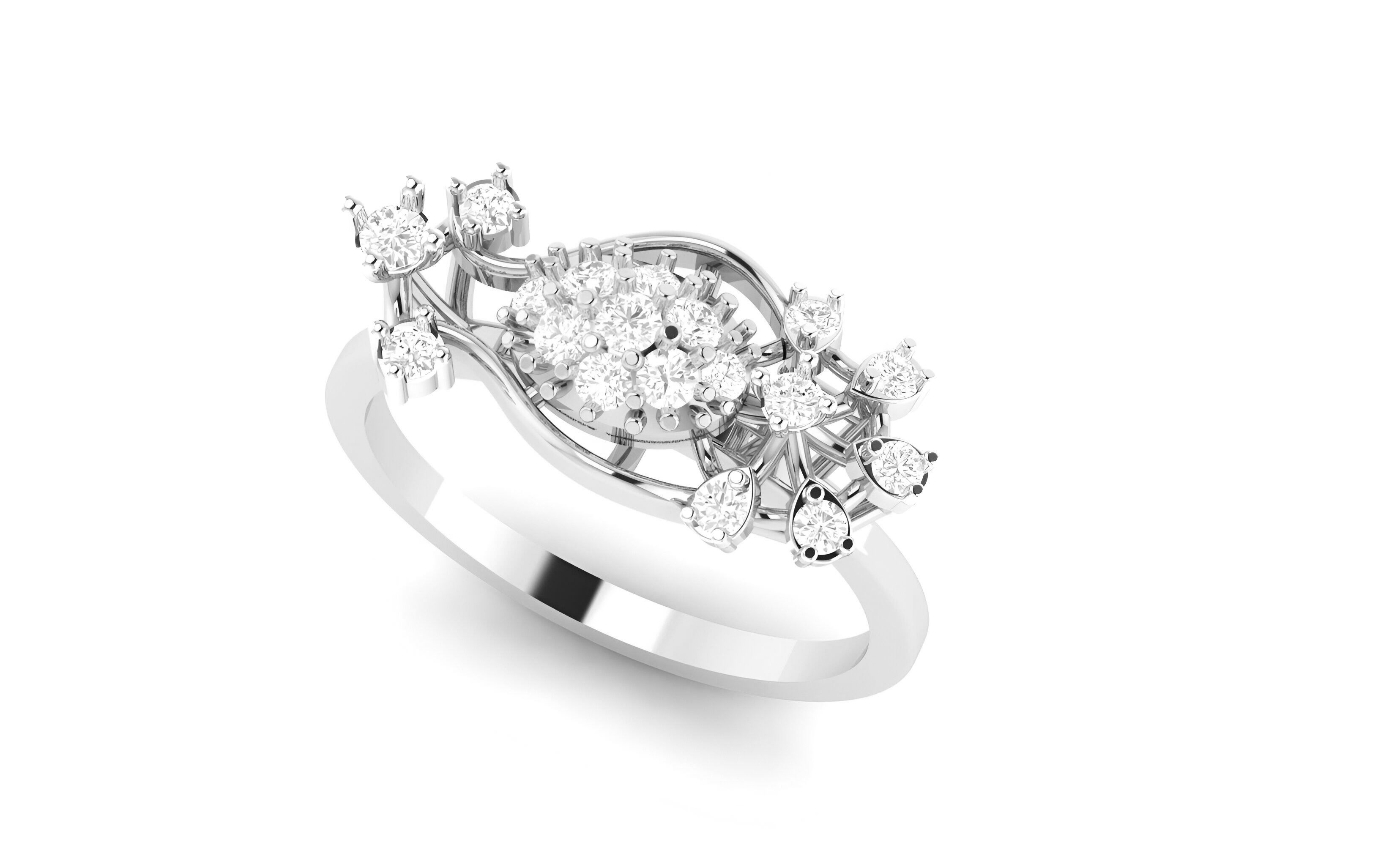 light wt minimalist Women Ring 3dm stl renders 3D print model_6