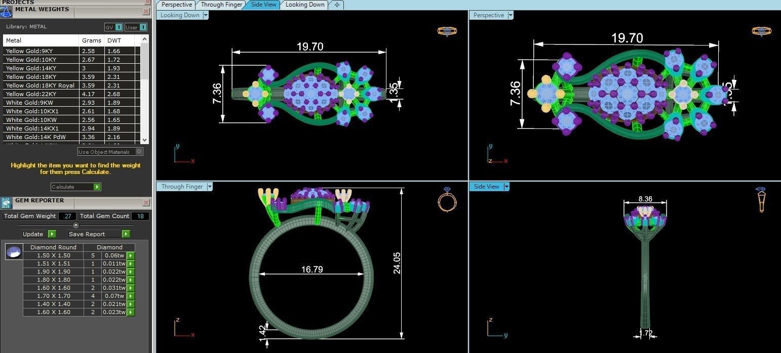 light wt minimalist Women Ring 3dm stl renders 3D print model_3