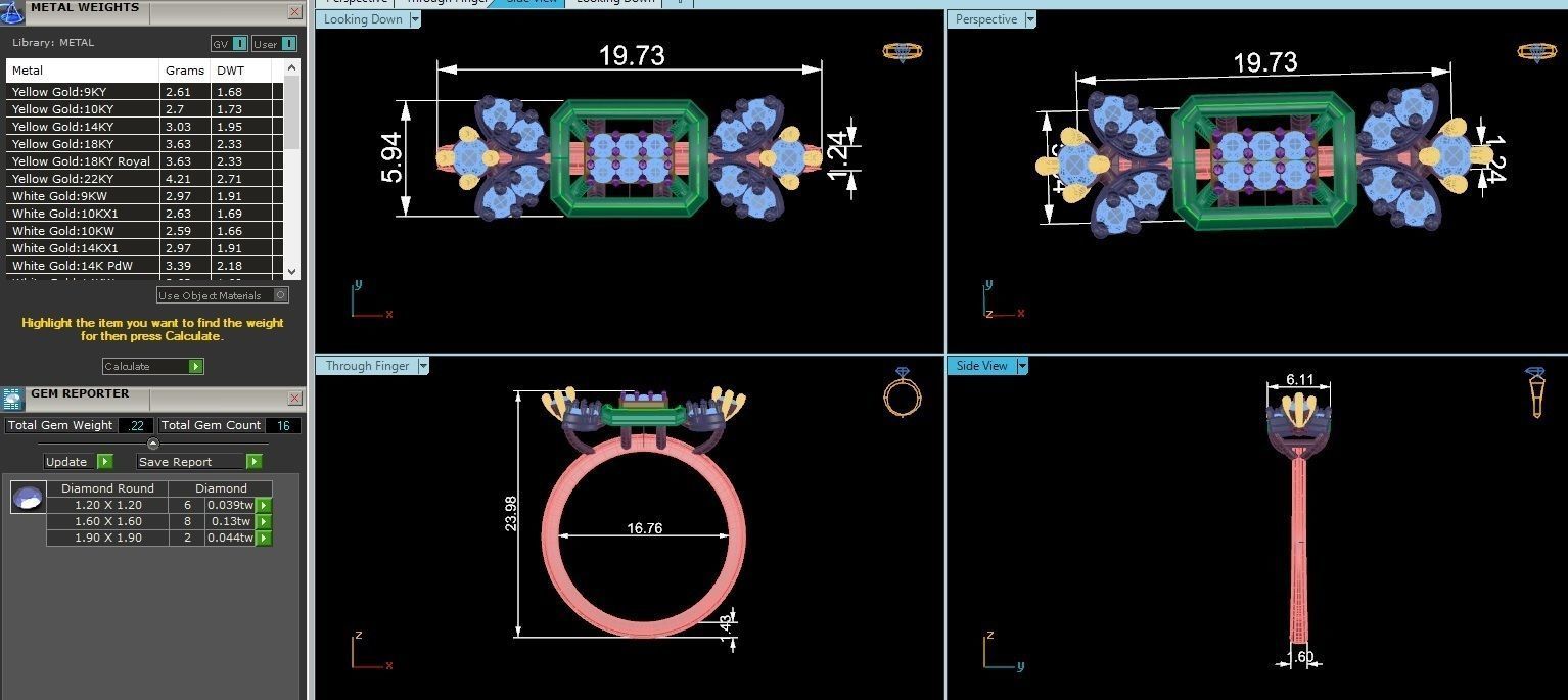 light wt minimalist Women Ring 3dm stl renders 3D print model_3