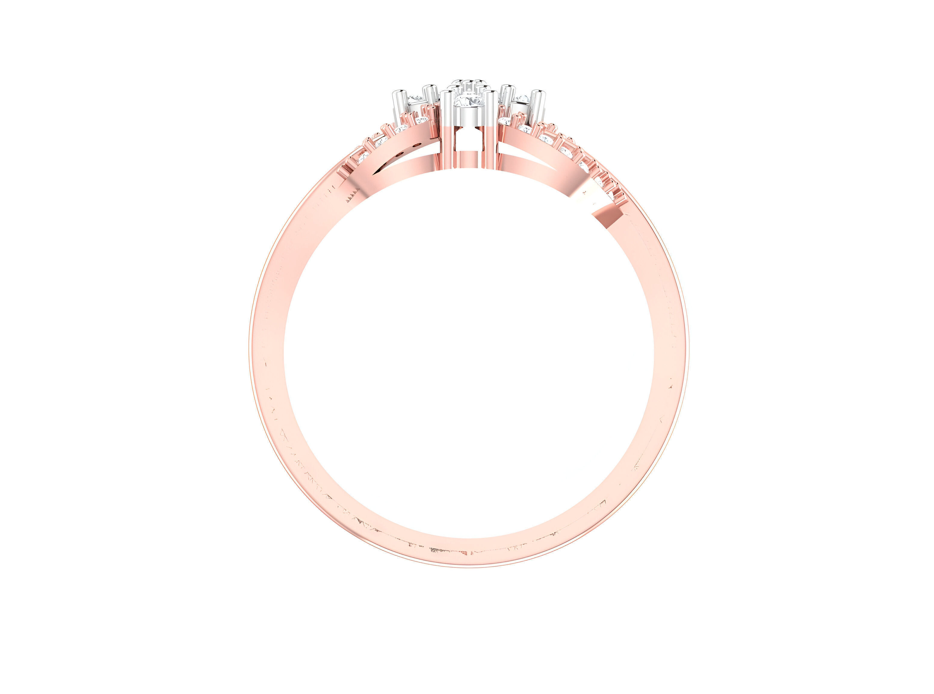 light wt minimalist Women Ring 3dm stl renders 3D print model_4