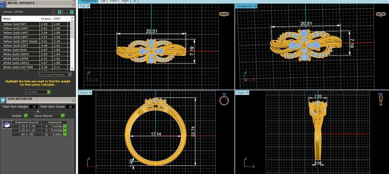 light wt minimalist Women Ring 3dm stl renders 3D print model_3