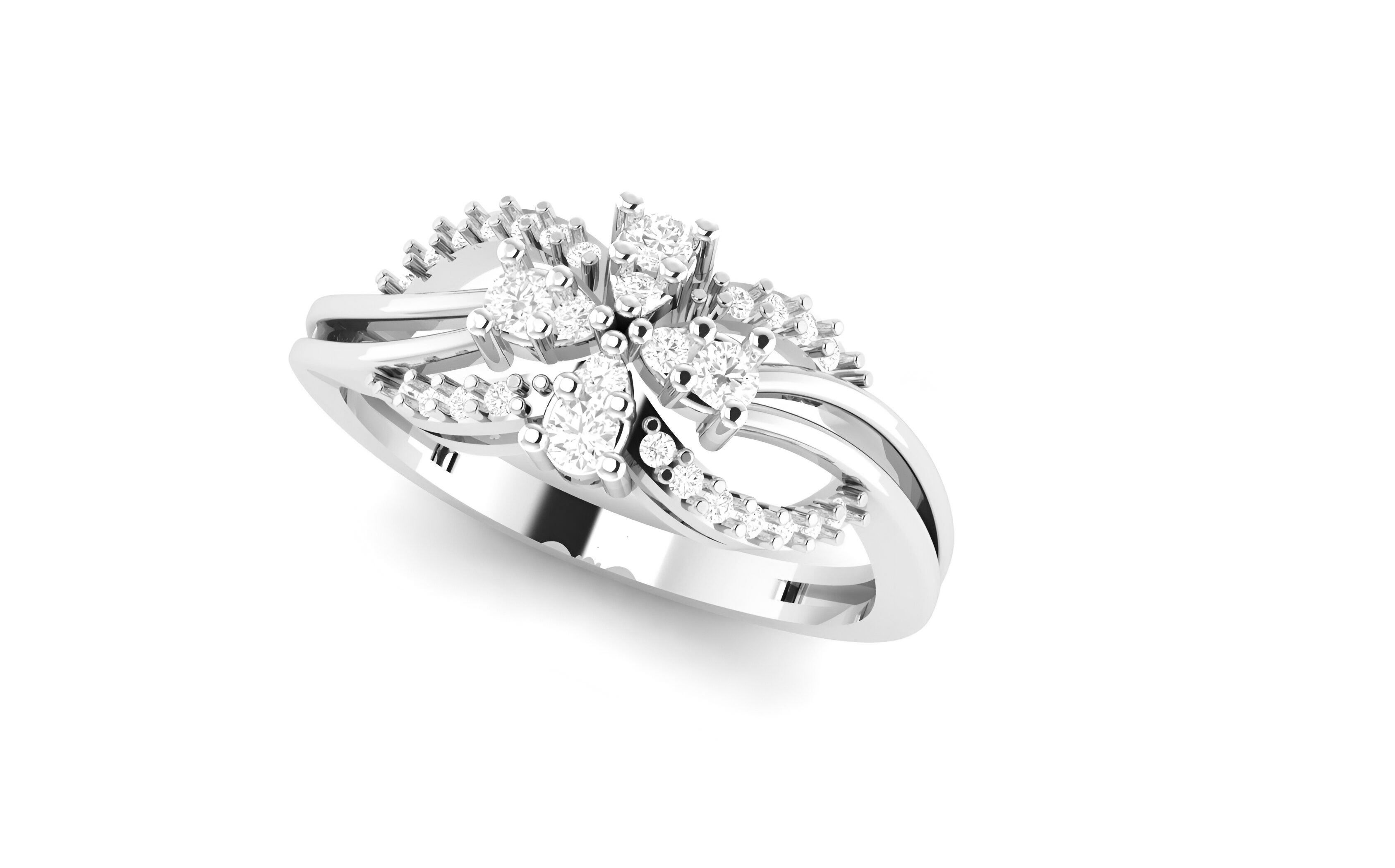 light wt minimalist Women Ring 3dm stl renders 3D print model_6