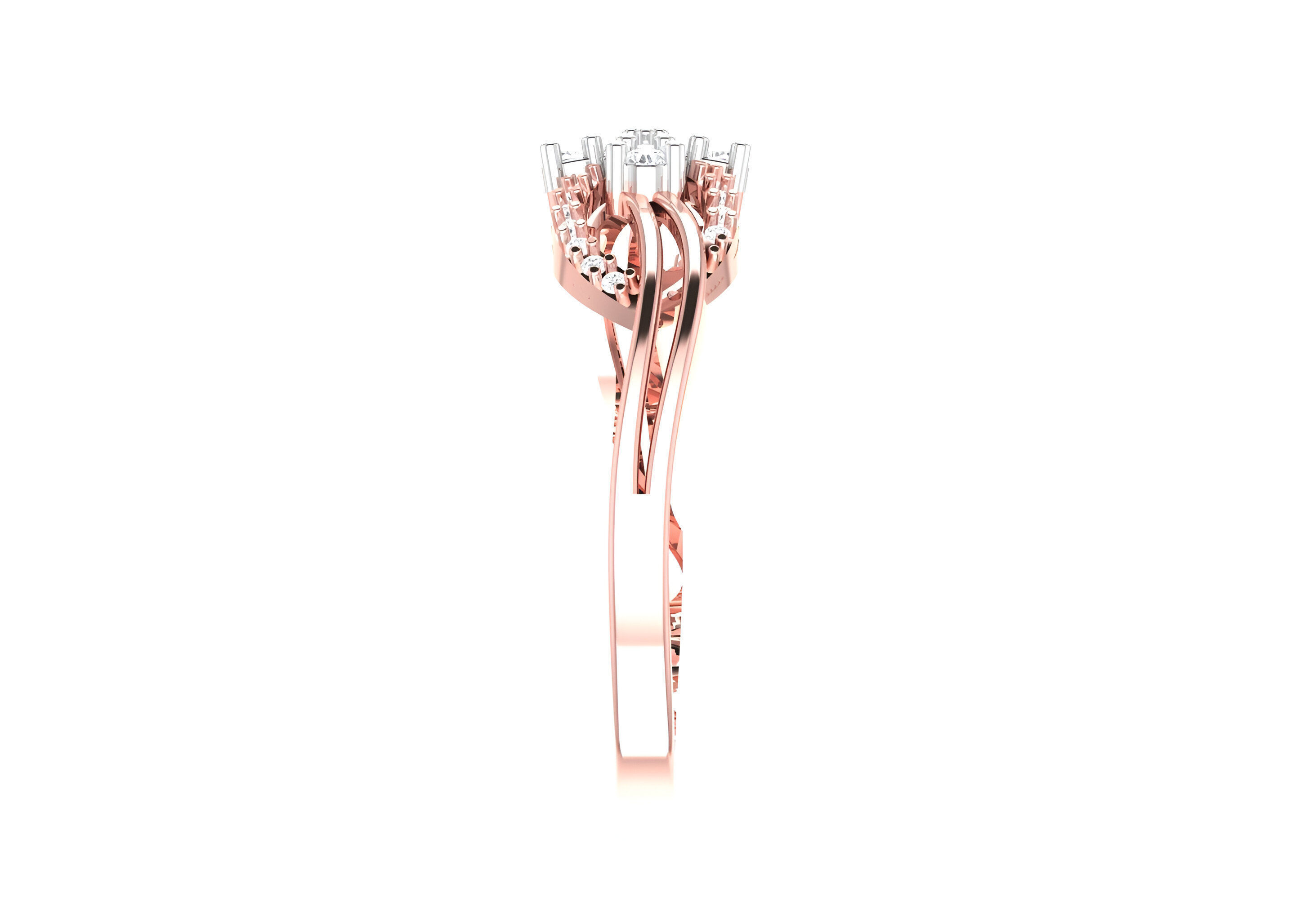 light wt minimalist Women Ring 3dm stl renders 3D print model_1