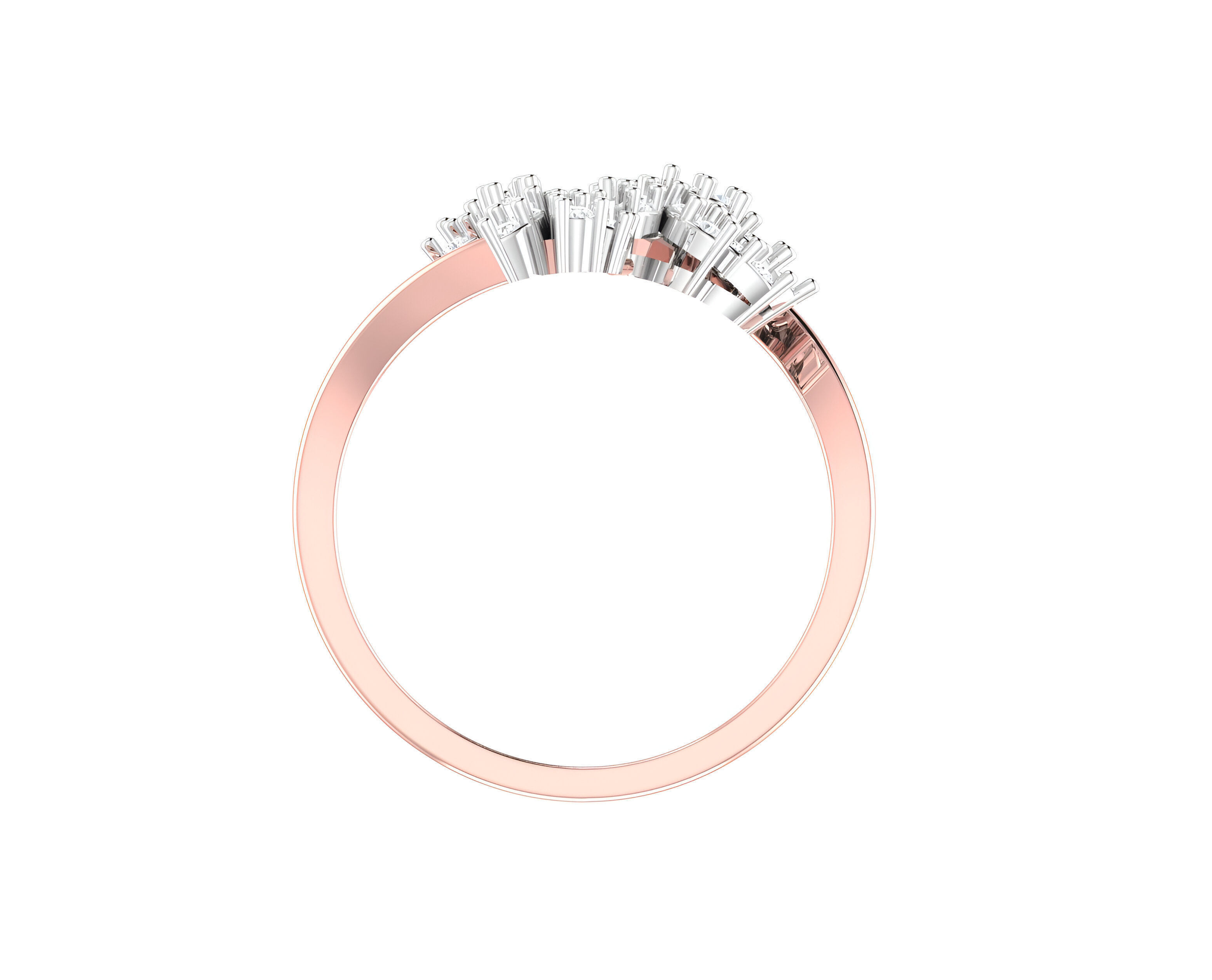 light wt minimalist Women Ring 3dm stl renders 3D print model_4