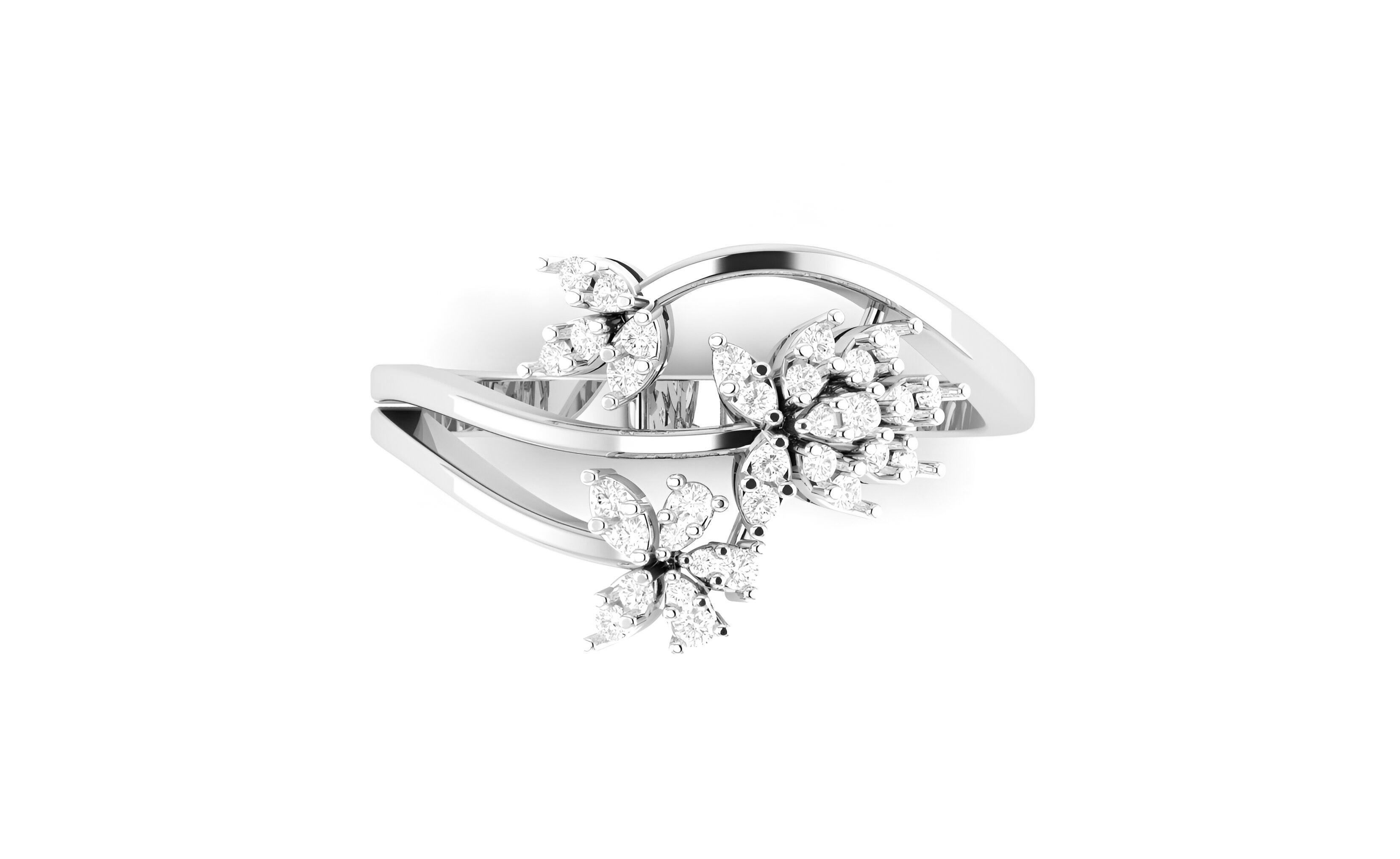 light wt minimalist Women Ring 3dm stl renders 3D print model_7