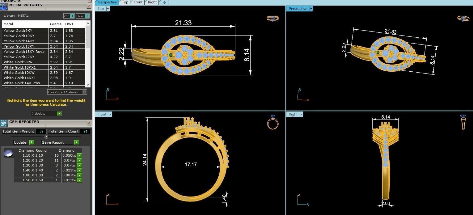 light wt minimalist Women Ring 3dm stl renders 3D print model_3