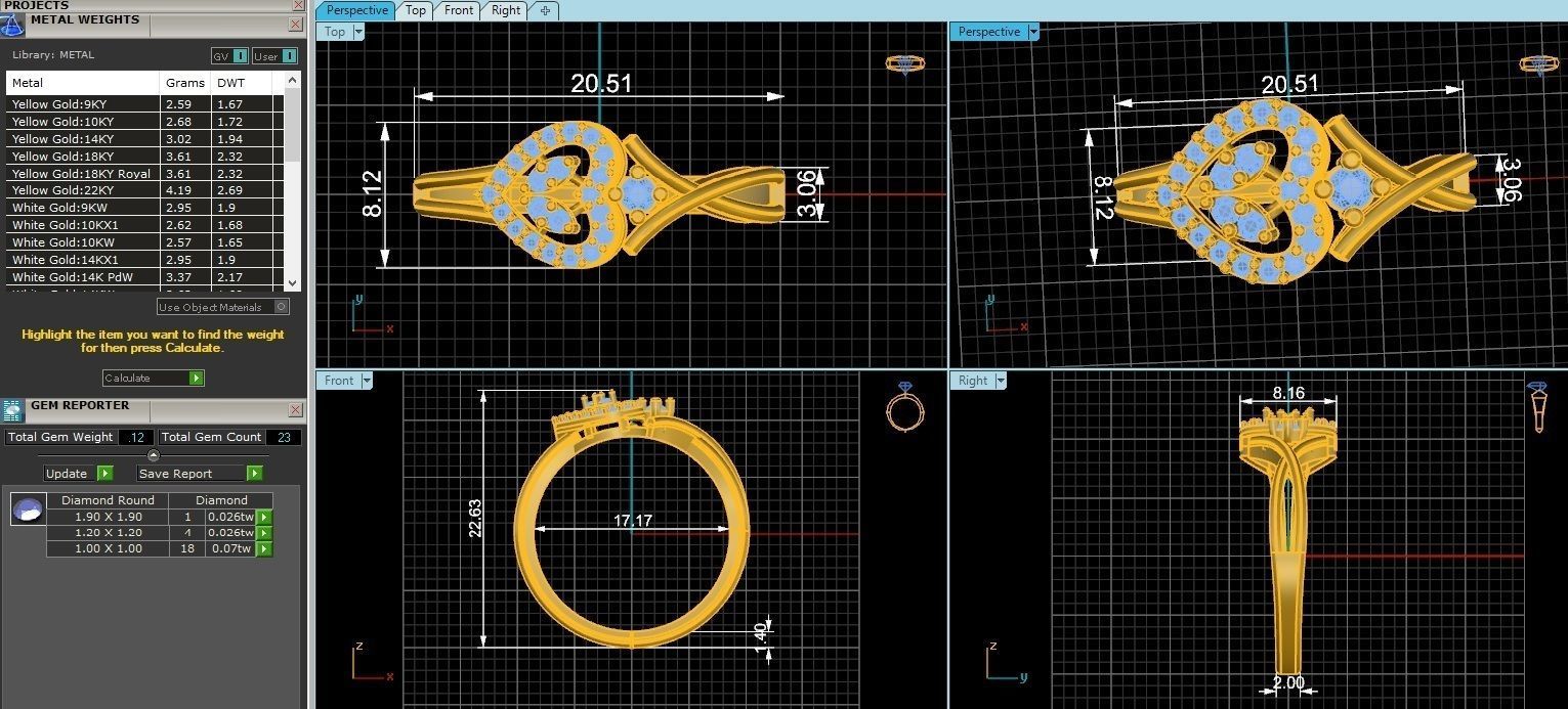 light wt minimalist Women Ring 3dm stl renders 3D print model_3