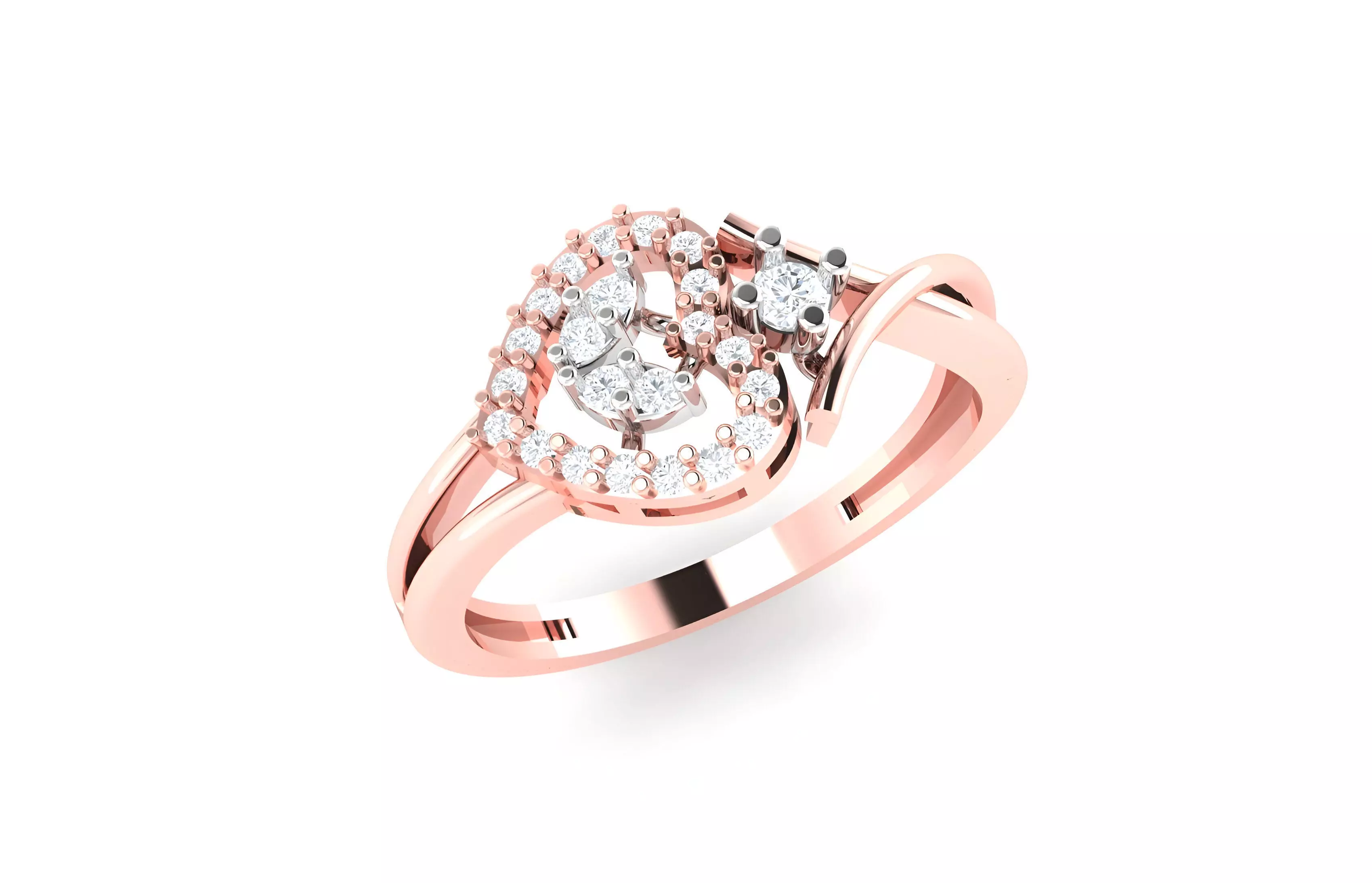 light wt minimalist Women Ring 3dm stl renders 3D print model_0