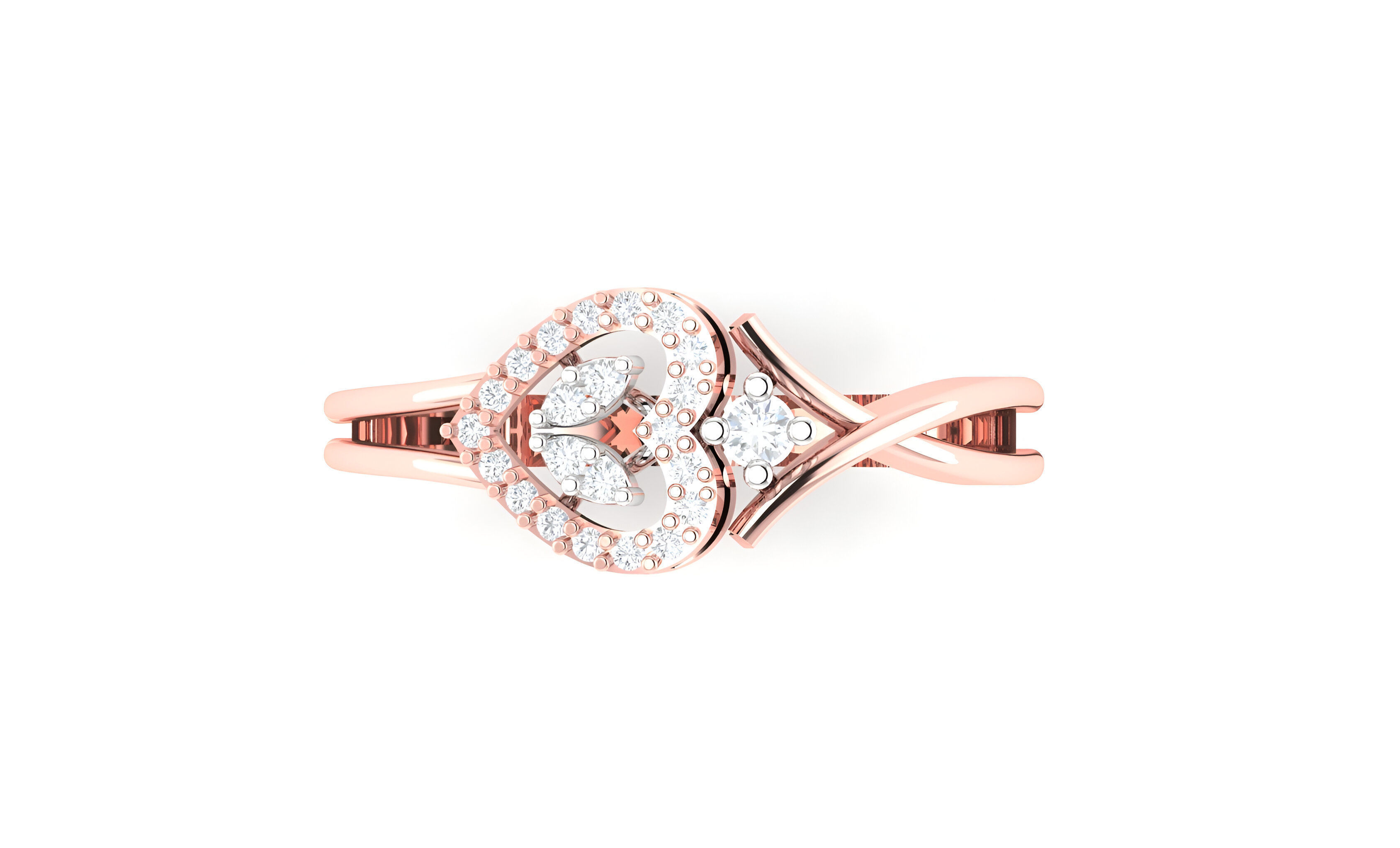 light wt minimalist Women Ring 3dm stl renders 3D print model_2