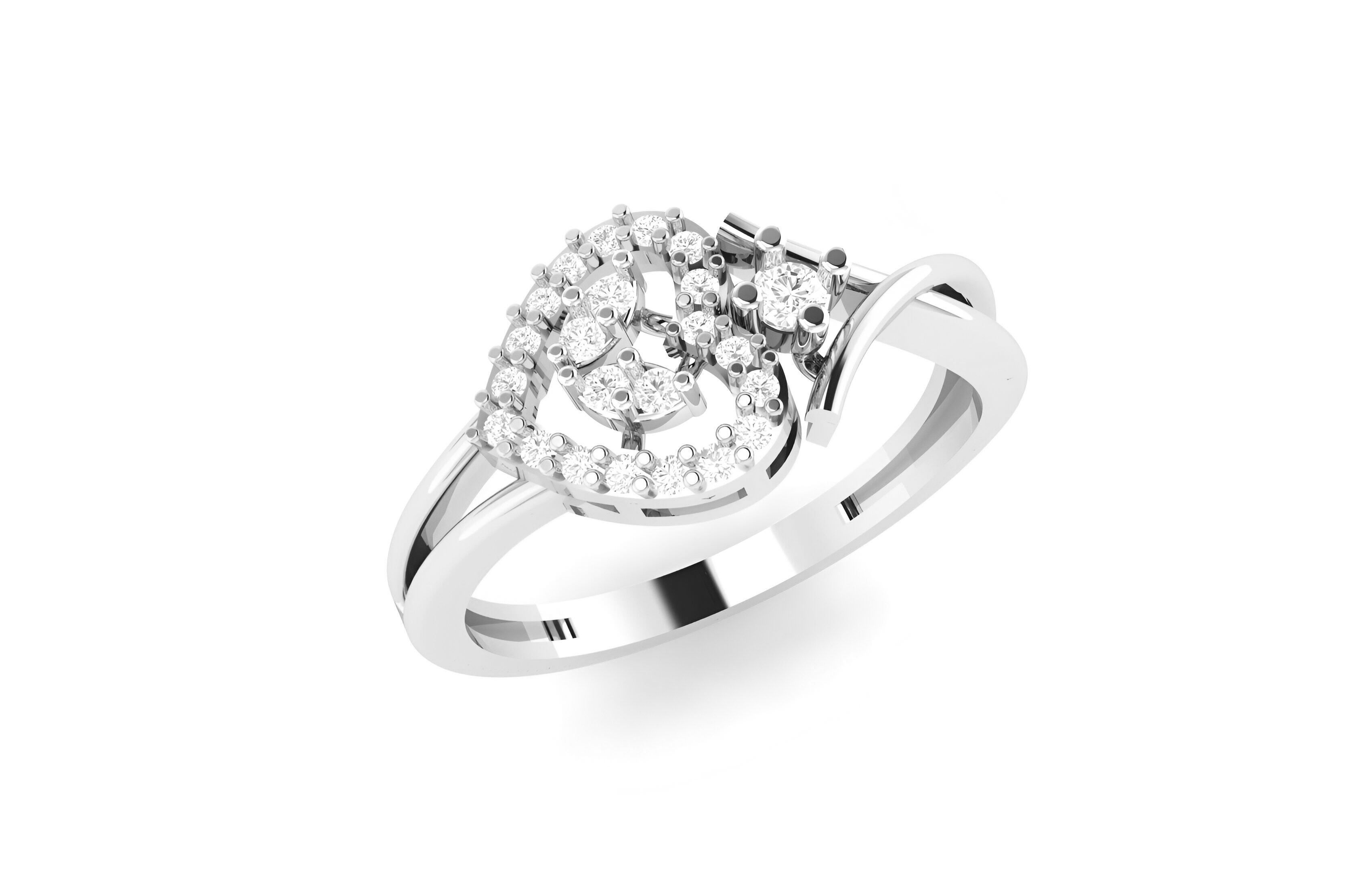 light wt minimalist Women Ring 3dm stl renders 3D print model_6