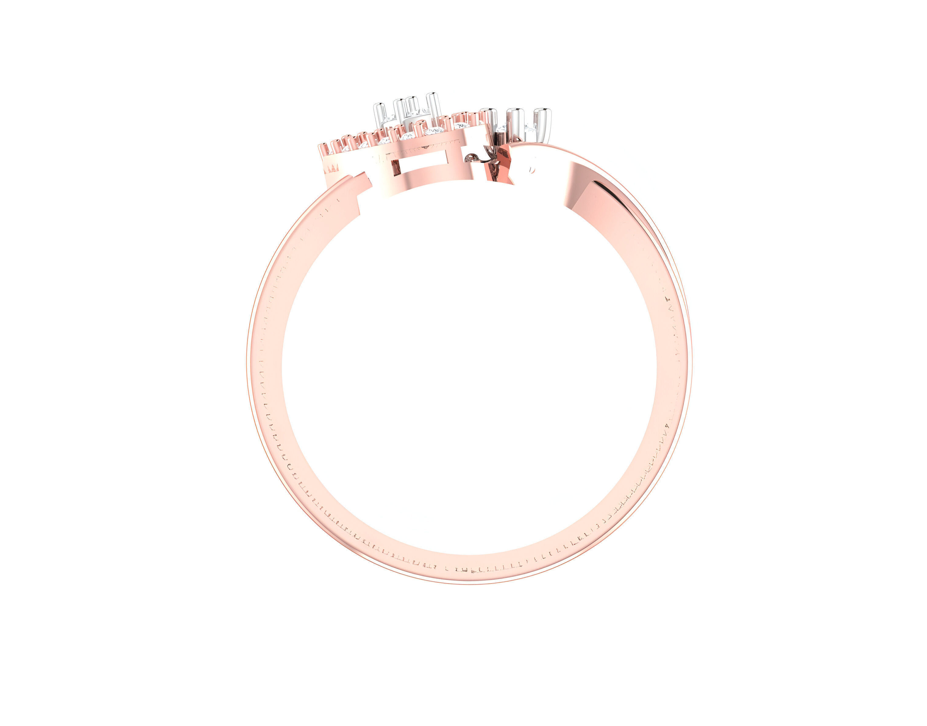light wt minimalist Women Ring 3dm stl renders 3D print model_4