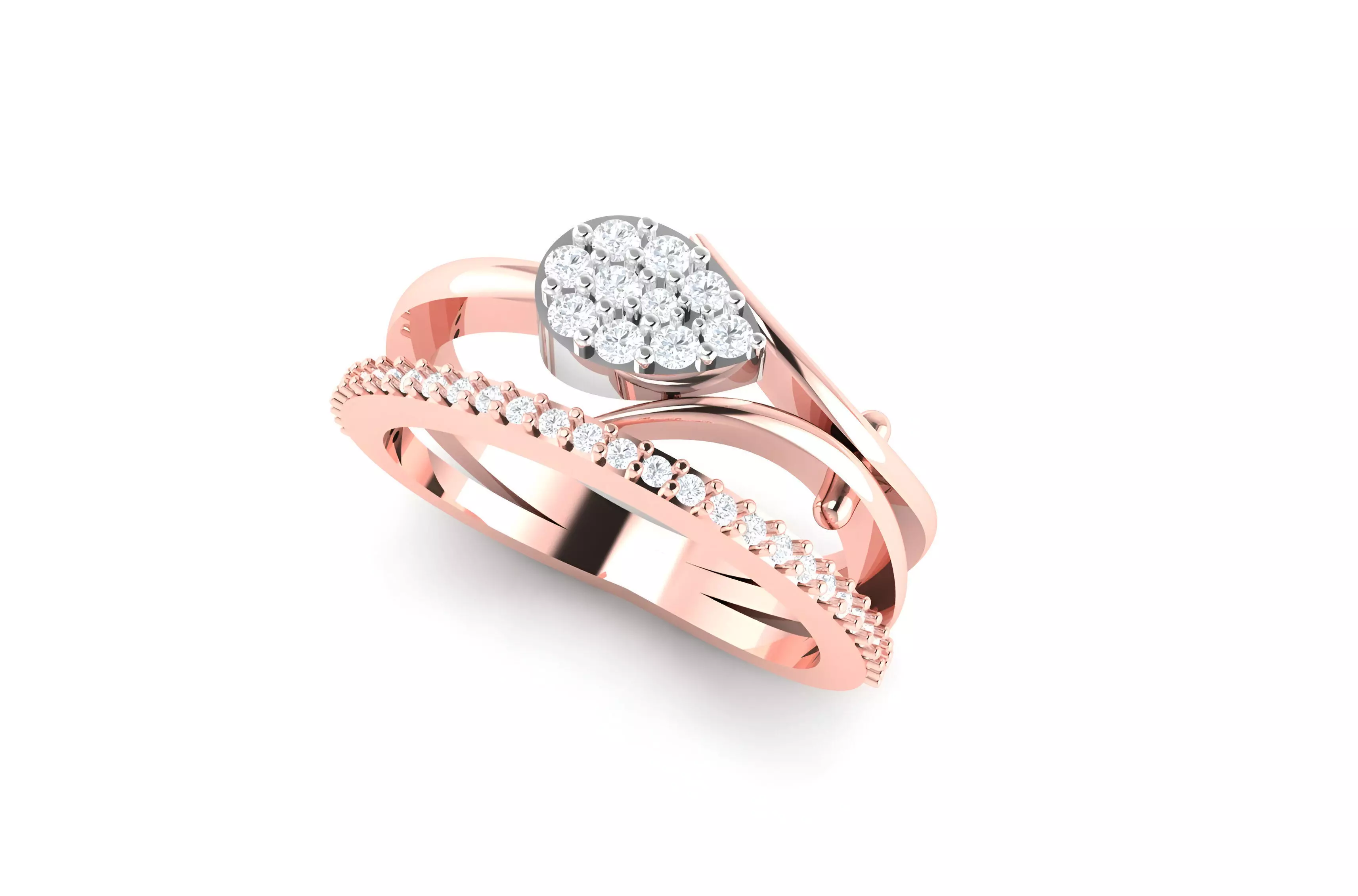 light wt minimalist Women Ring 3dm stl renders 3D print model_0