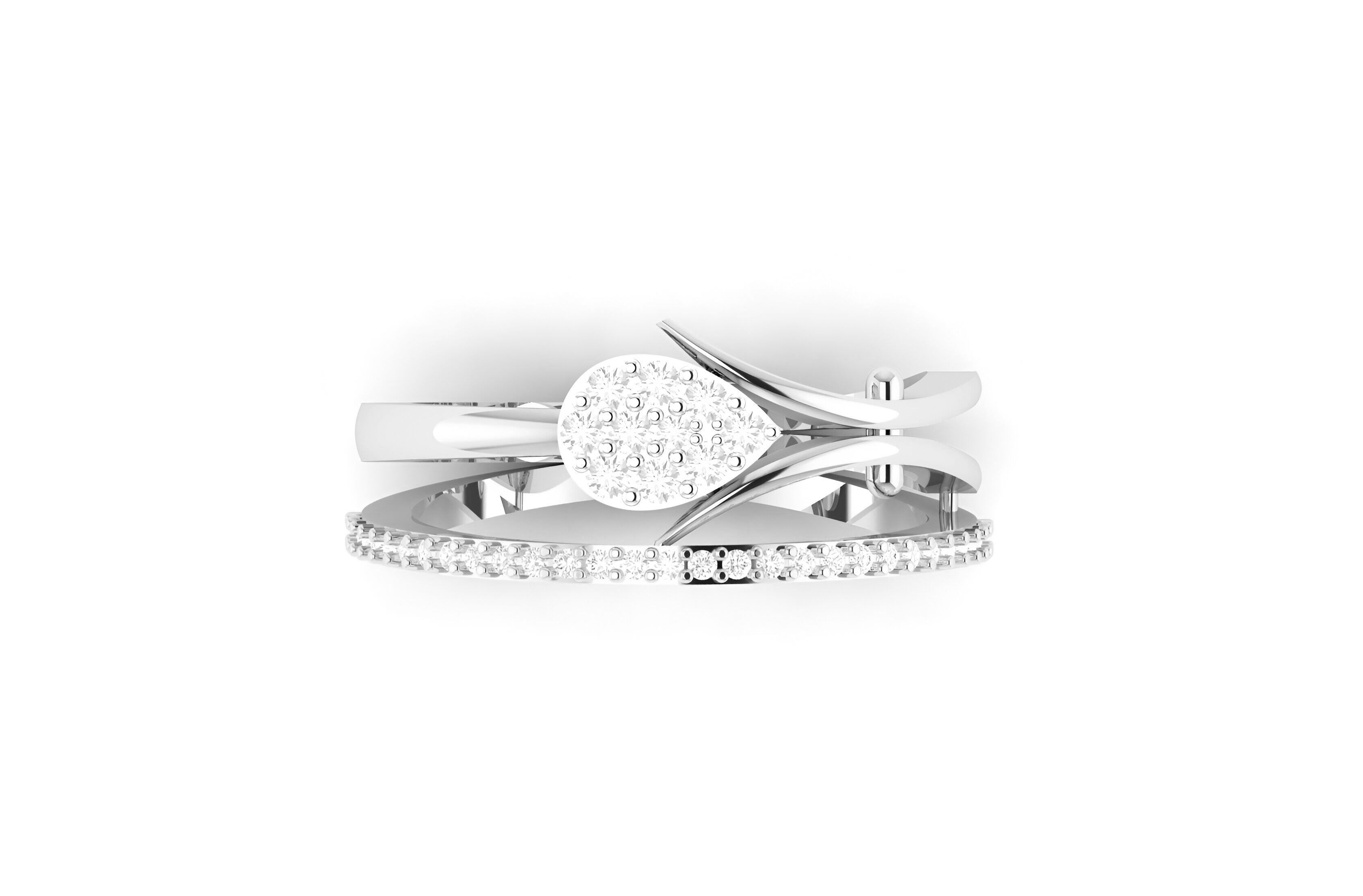 light wt minimalist Women Ring 3dm stl renders 3D print model_7