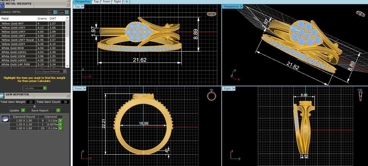 light wt minimalist Women Ring 3dm stl renders 3D print model_3