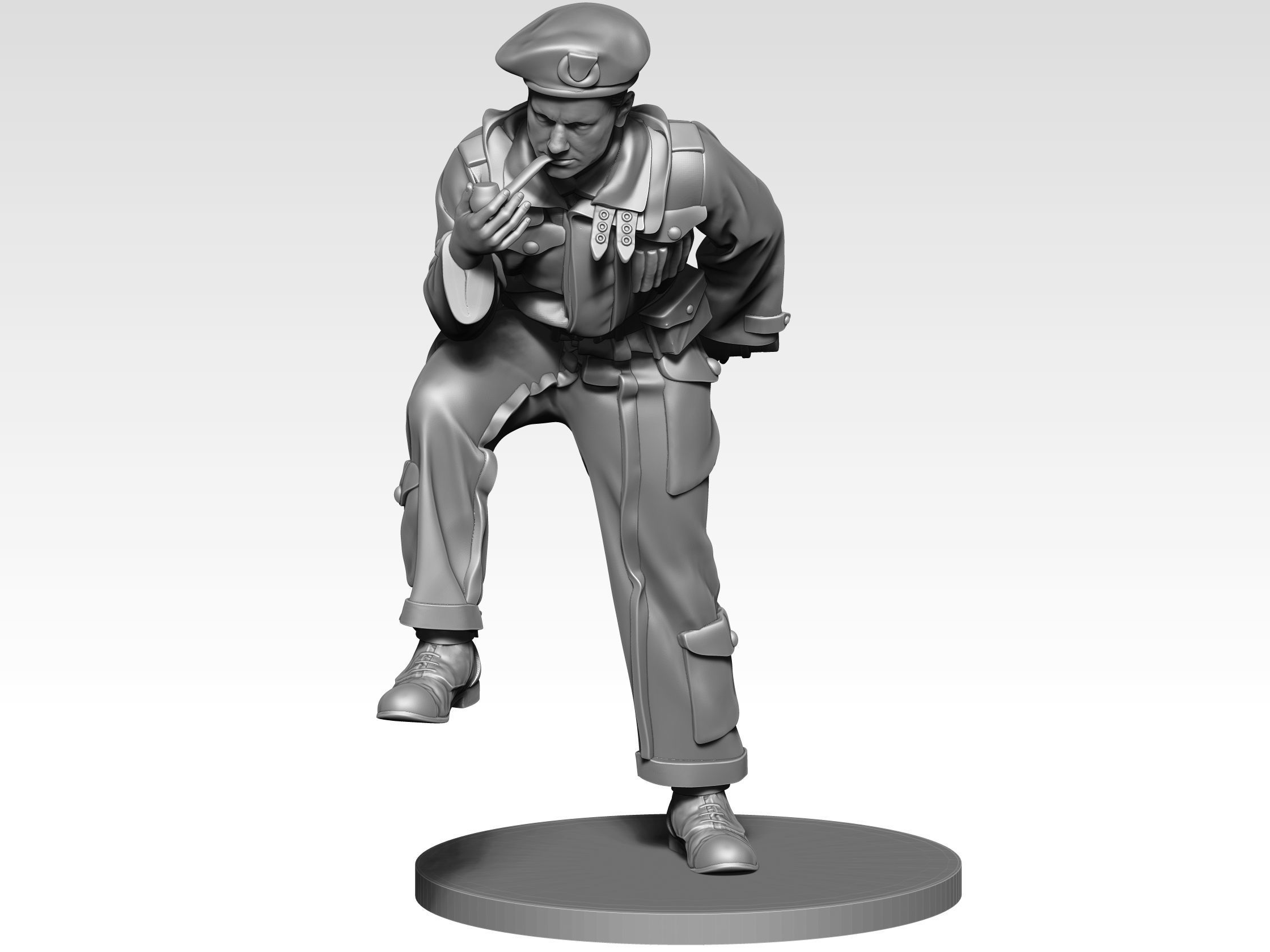 British Tank crew ww2 08 3D print model_1