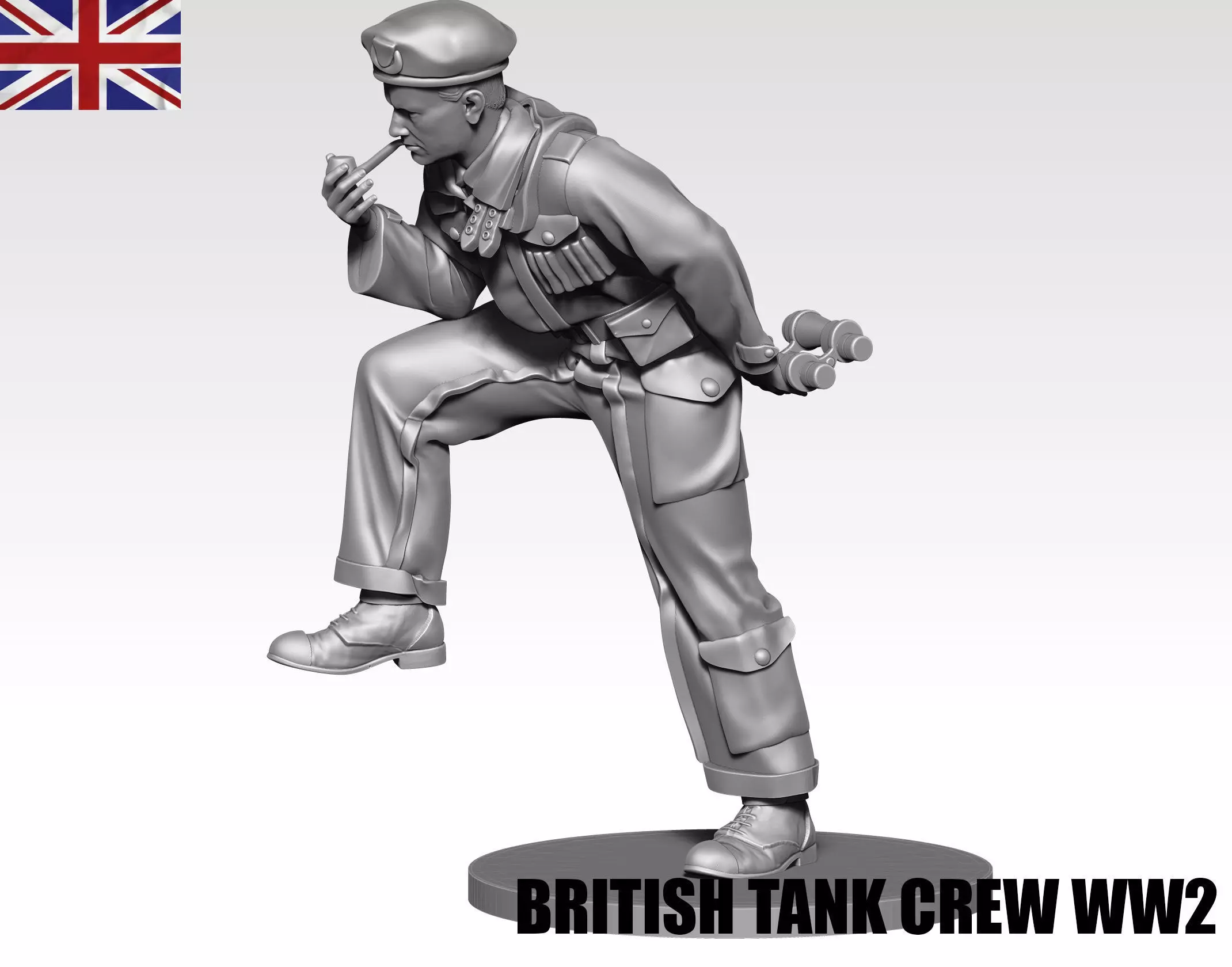 British Tank crew ww2 08 3D print model_0