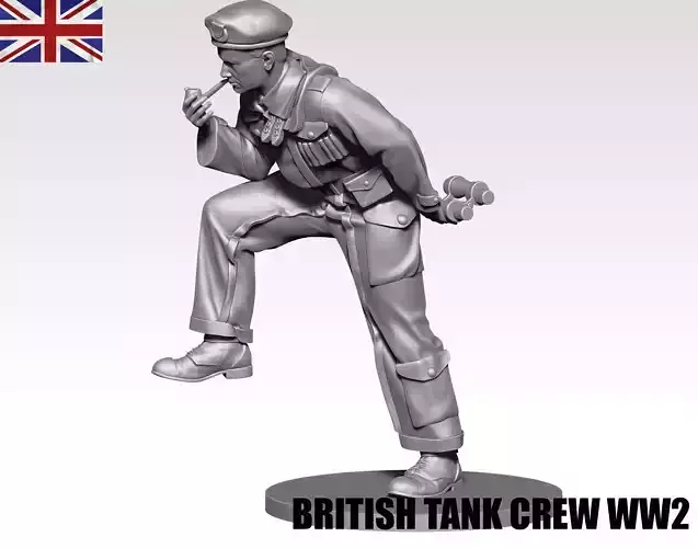 British Tank crew ww2 08 3D print model