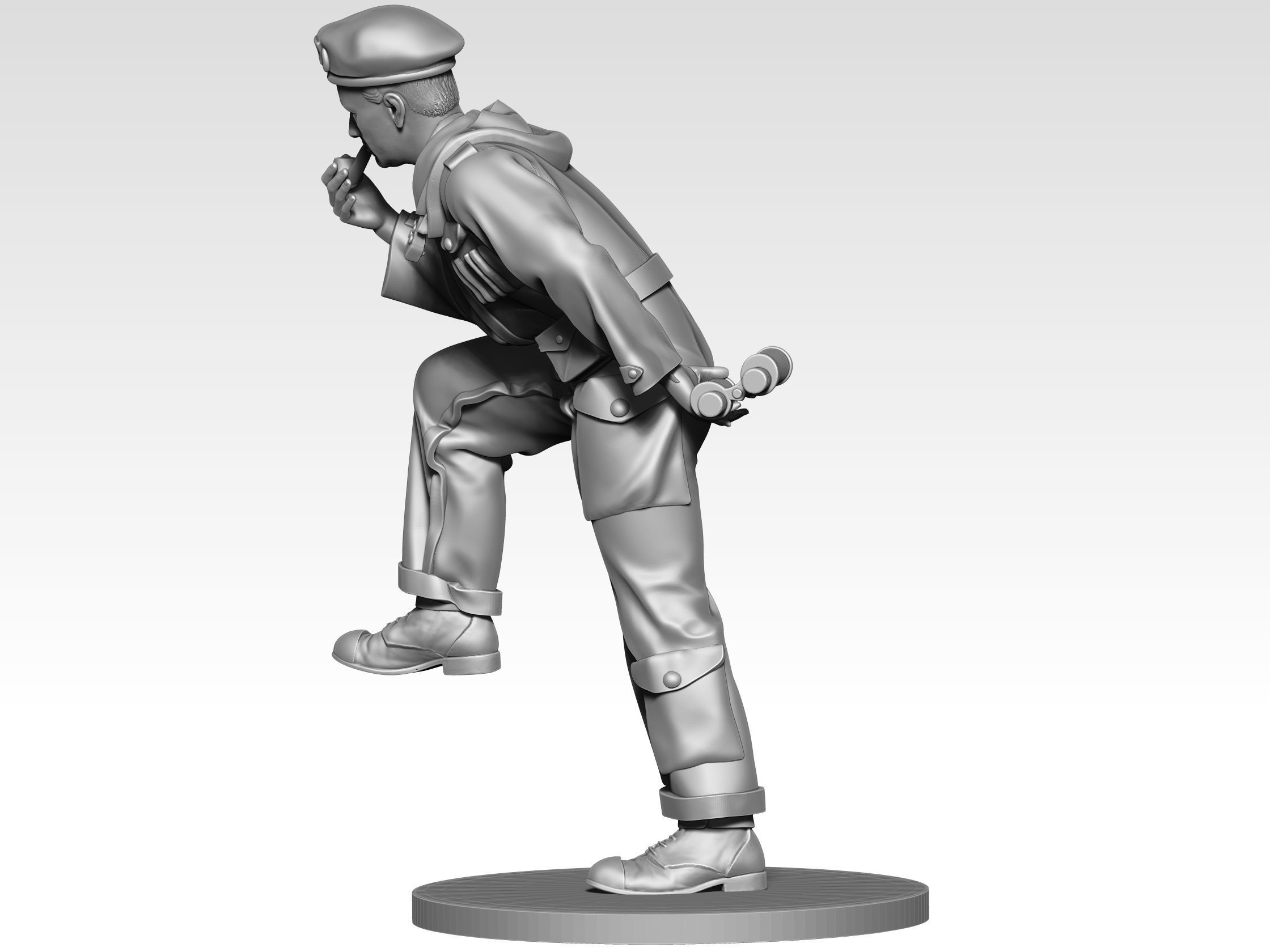 British Tank crew ww2 08 3D print model_3