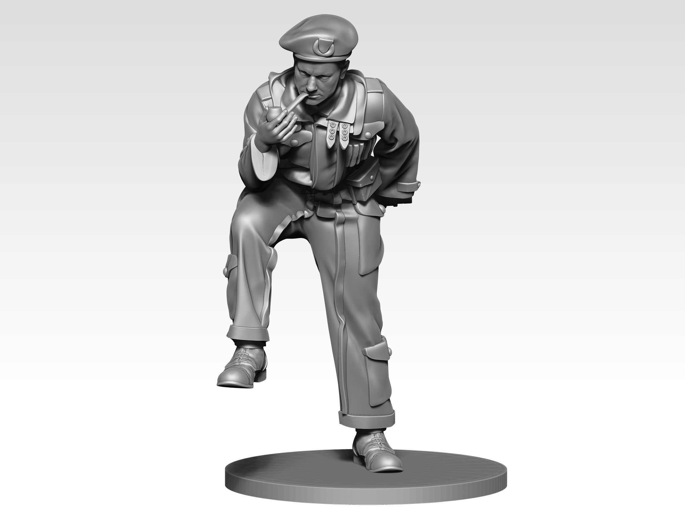 British Tank crew ww2 08 3D print model_7