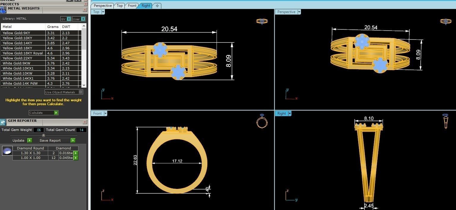 light wt minimalist Women Ring 3dm stl renders 3D print model_4