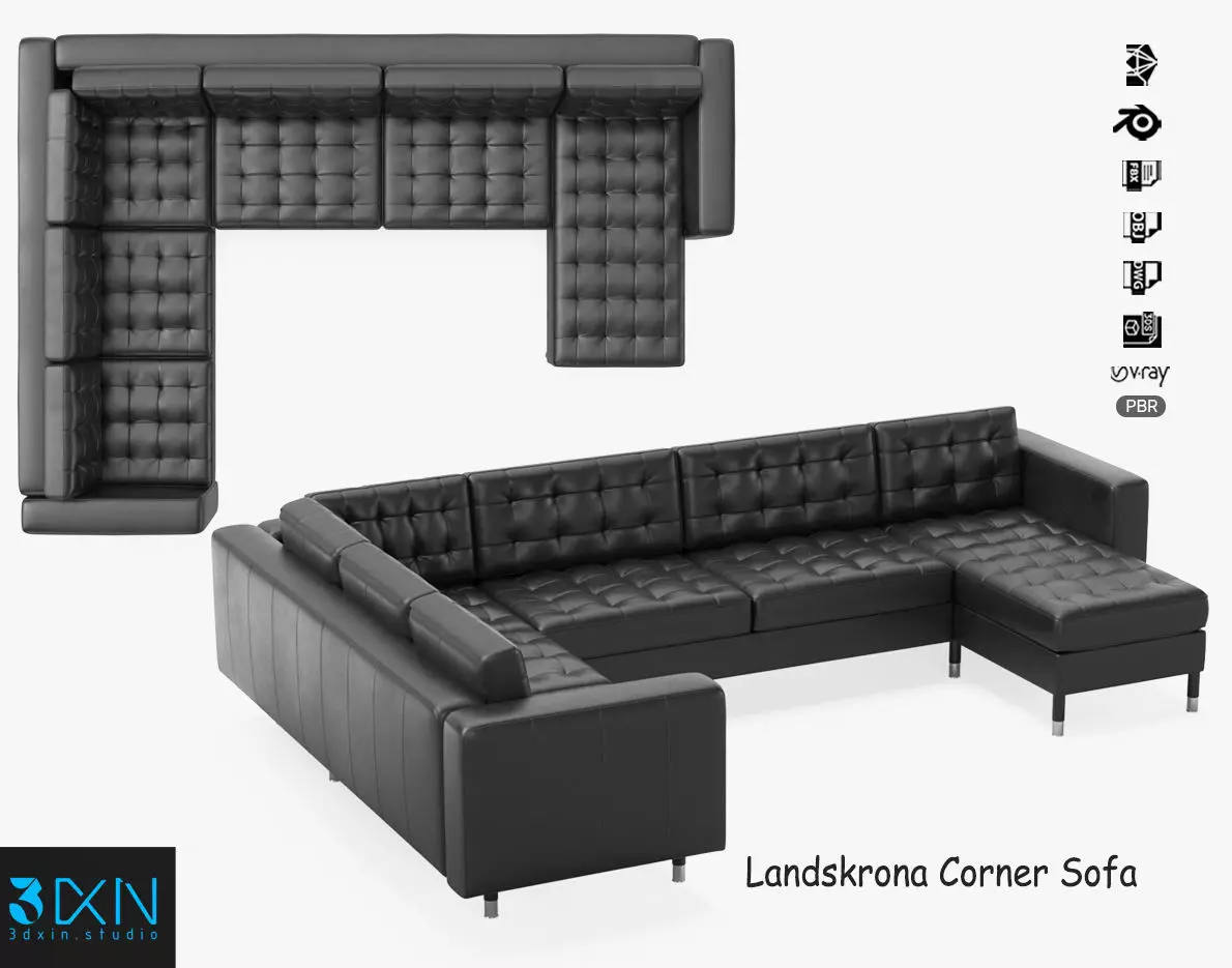 Landskrona Corner Sofa 3D model