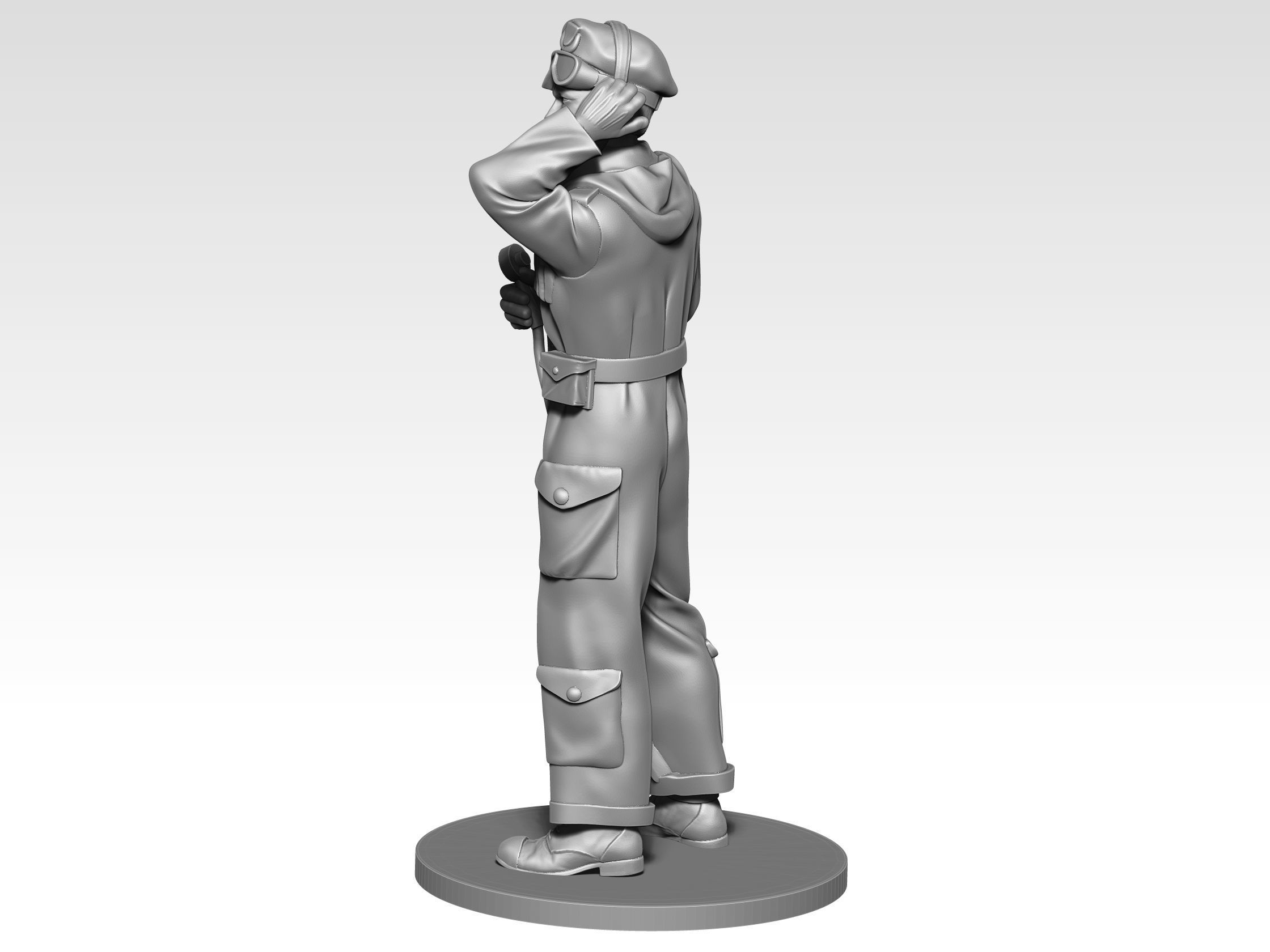 British Tank crew ww2 09 3D print model_4