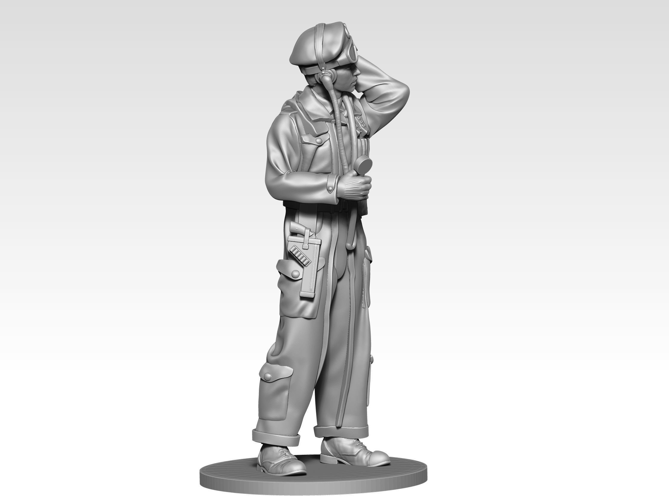 British Tank crew ww2 09 3D print model_2