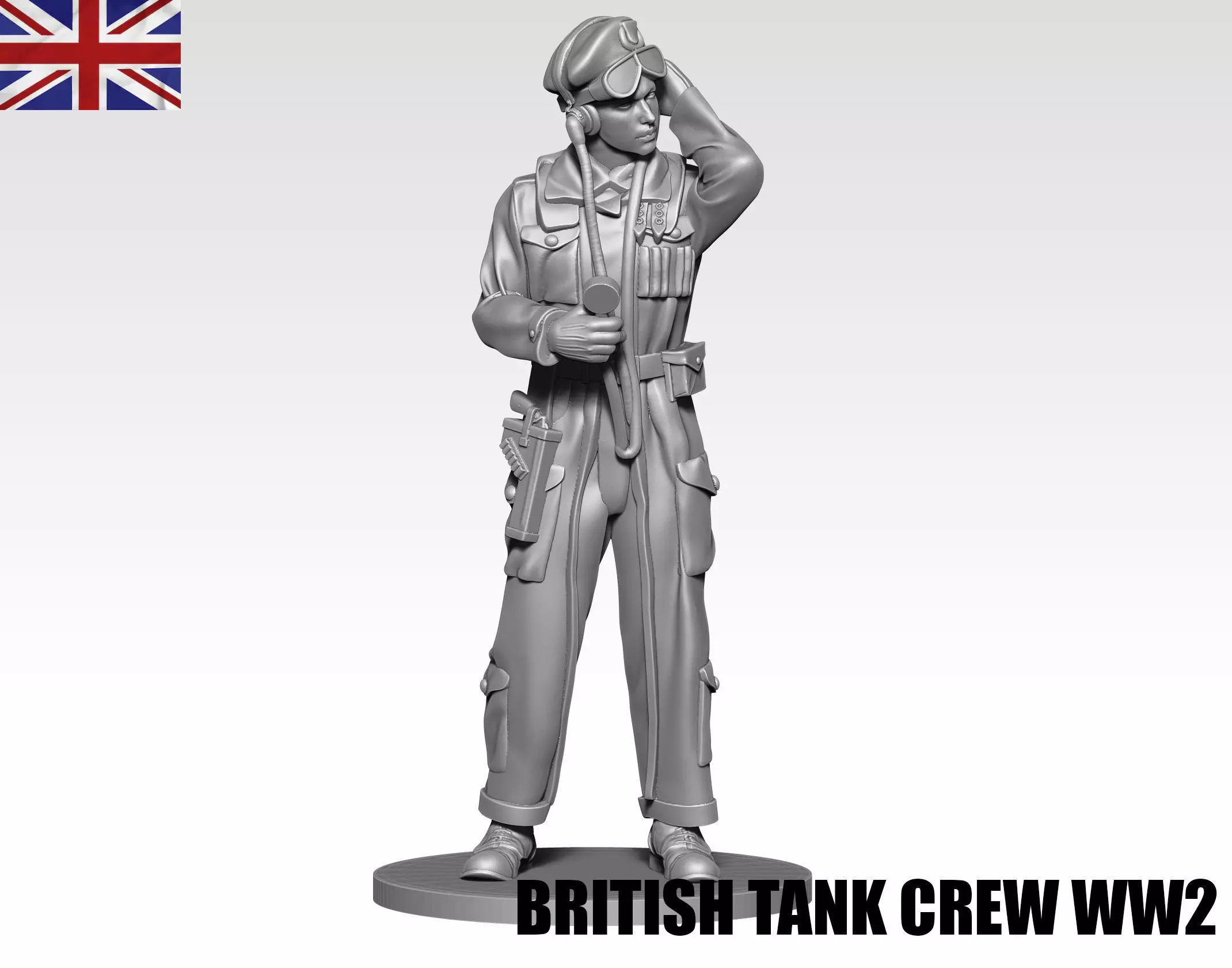 British Tank crew ww2 09 3D print model_0
