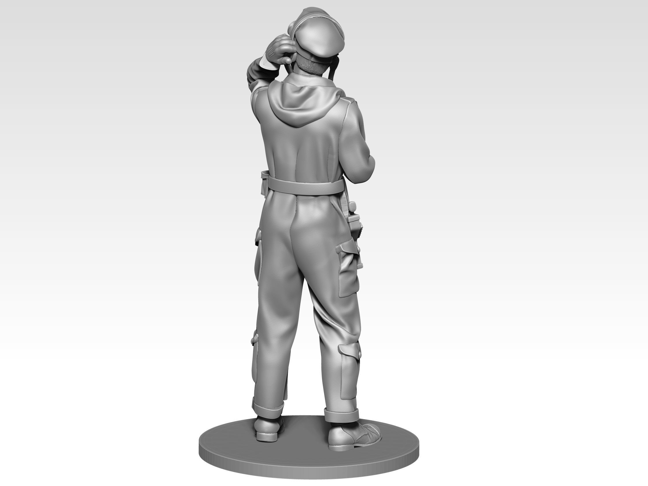 British Tank crew ww2 09 3D print model_3