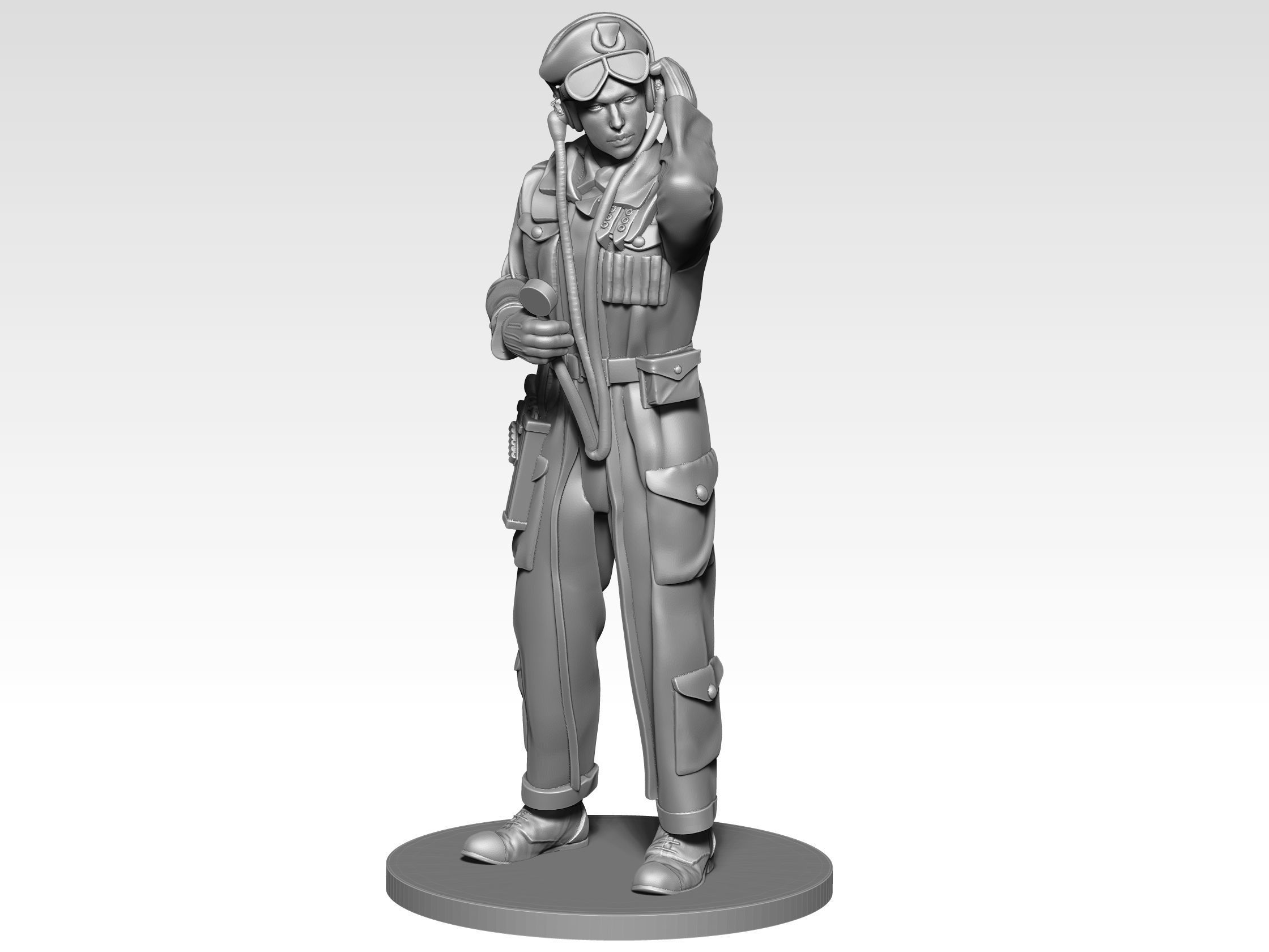 British Tank crew ww2 09 3D print model_5