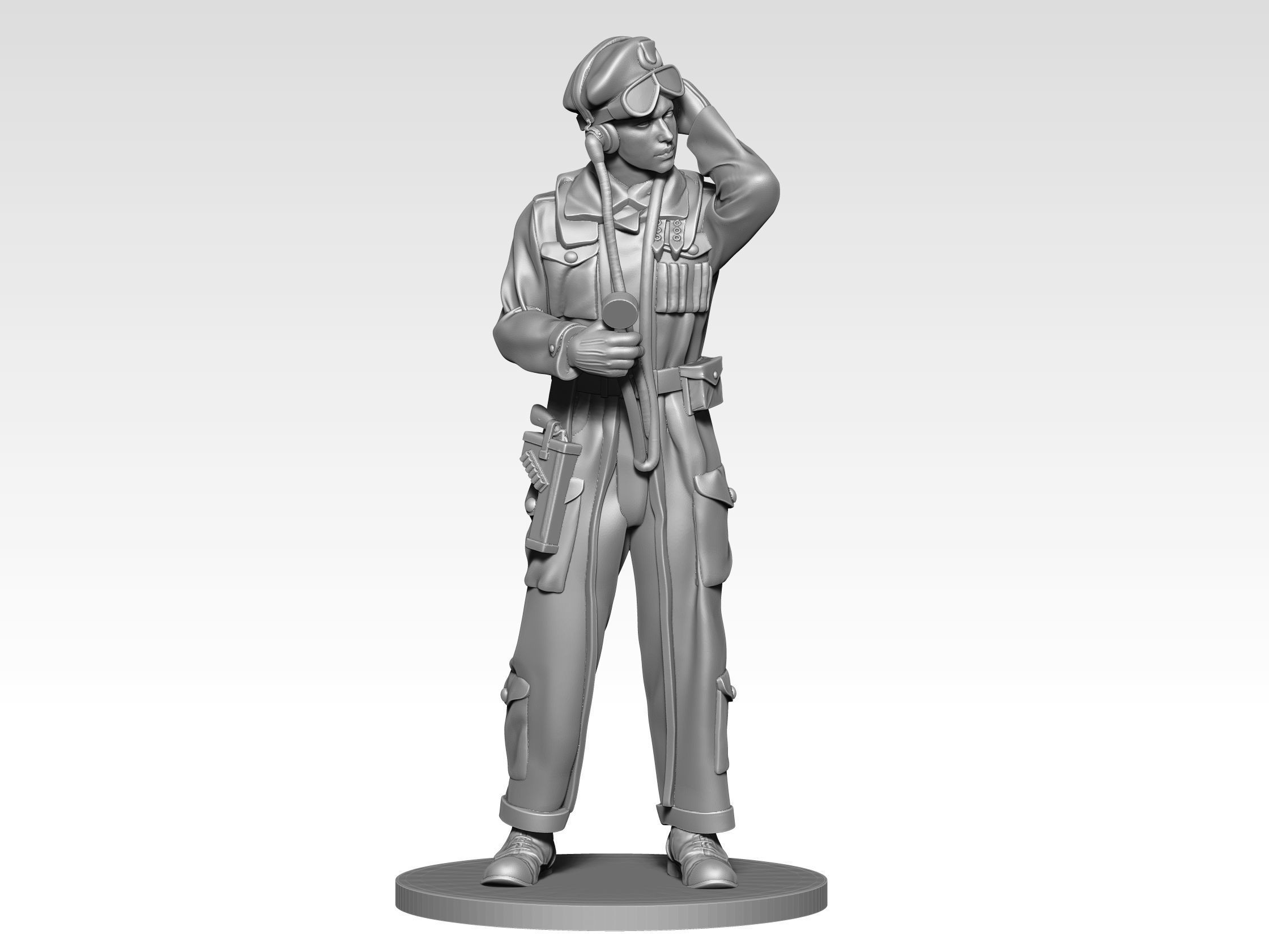 British Tank crew ww2 09 3D print model_1