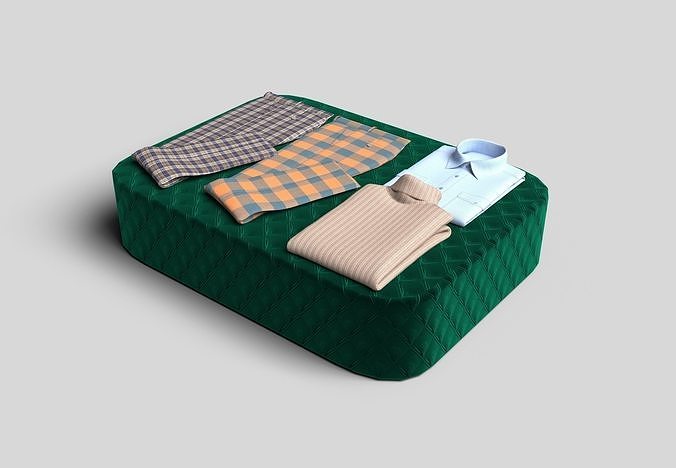 Clothing shirt sweater pants folded Clo3d store interior 3D model