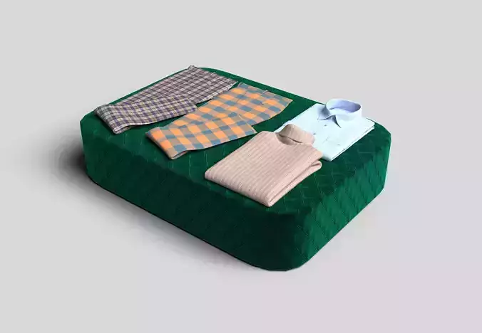 Clothing shirt sweater pants folded Clo3d store interior