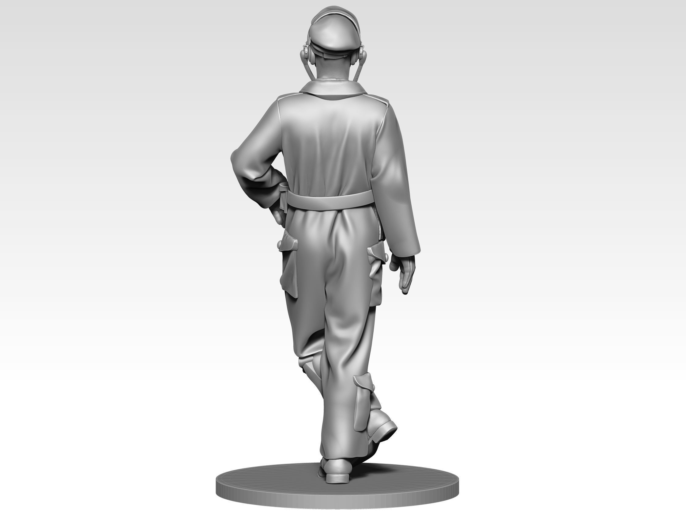 British Tank crew ww2 10 3D print model_4