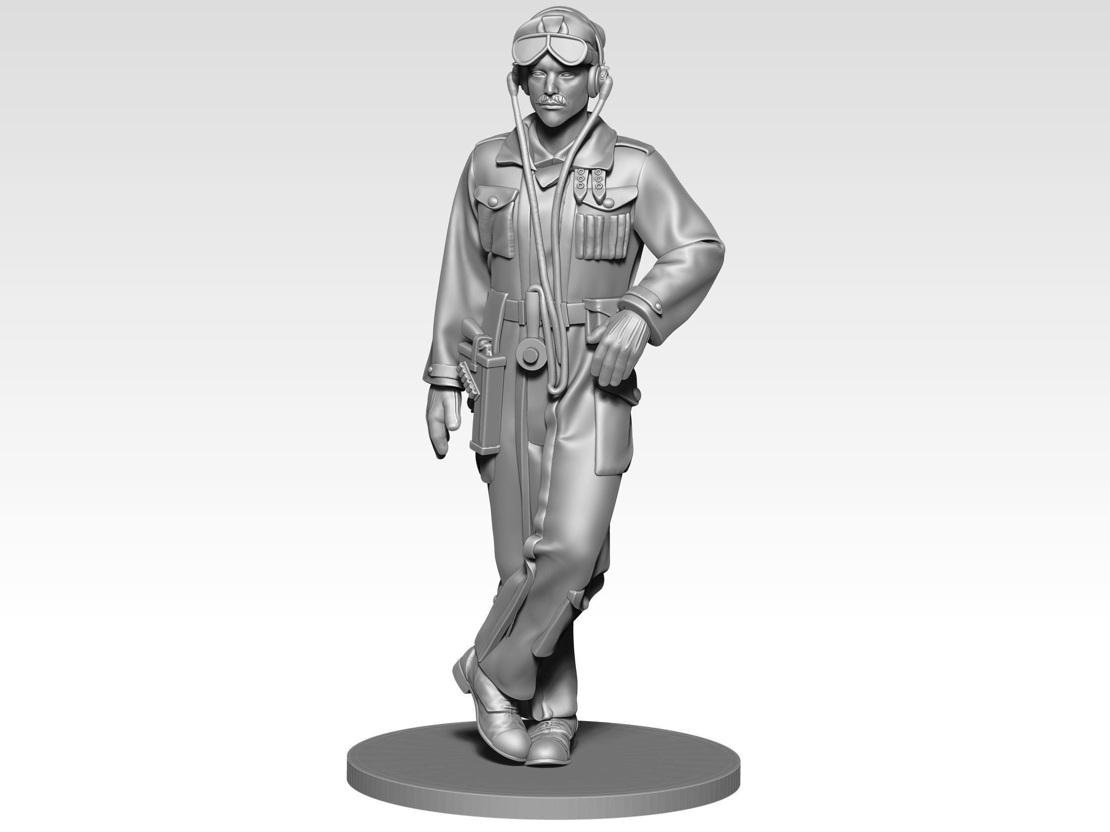 British Tank crew ww2 10 3D print model_6