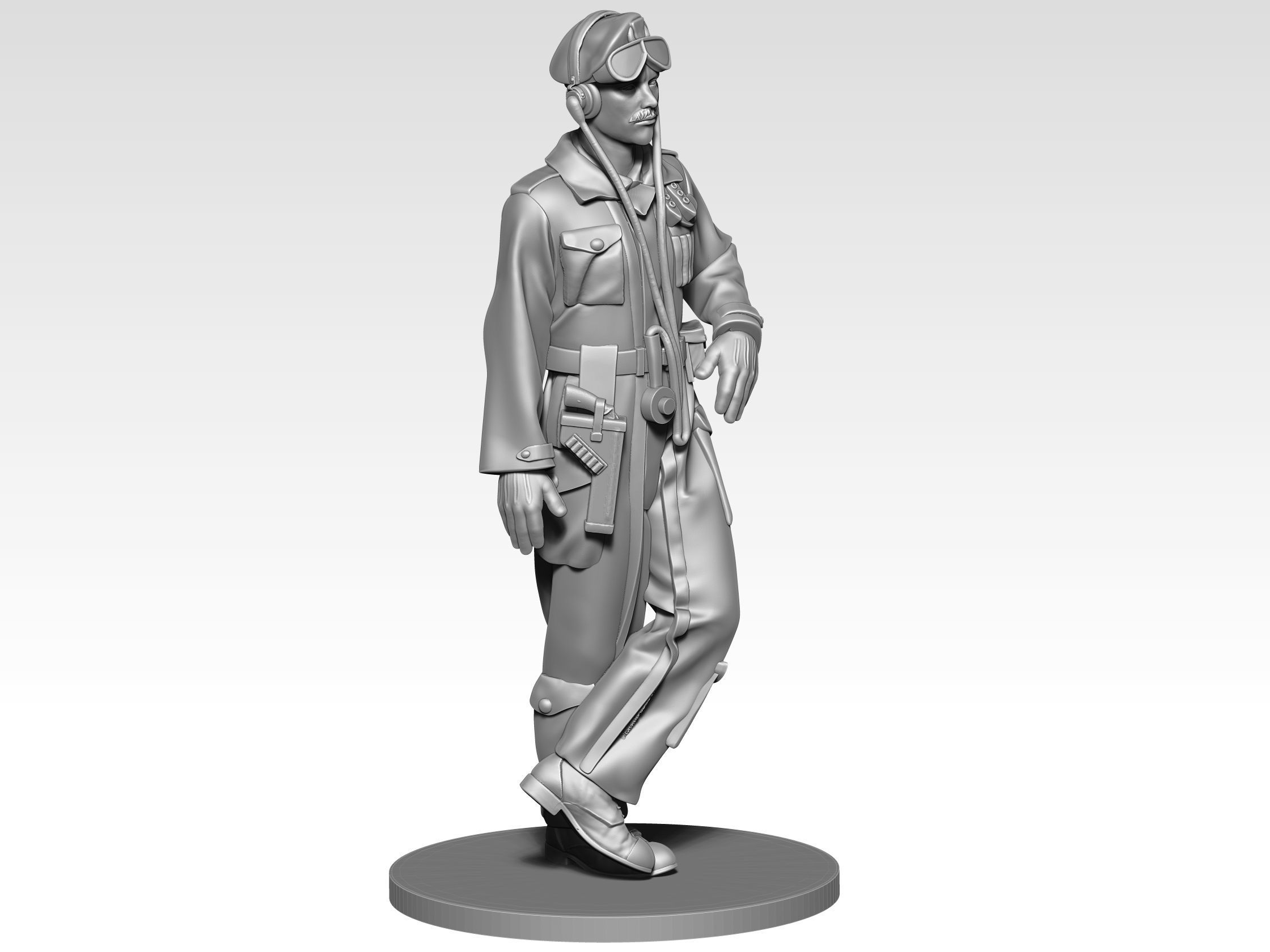 British Tank crew ww2 10 3D print model_2