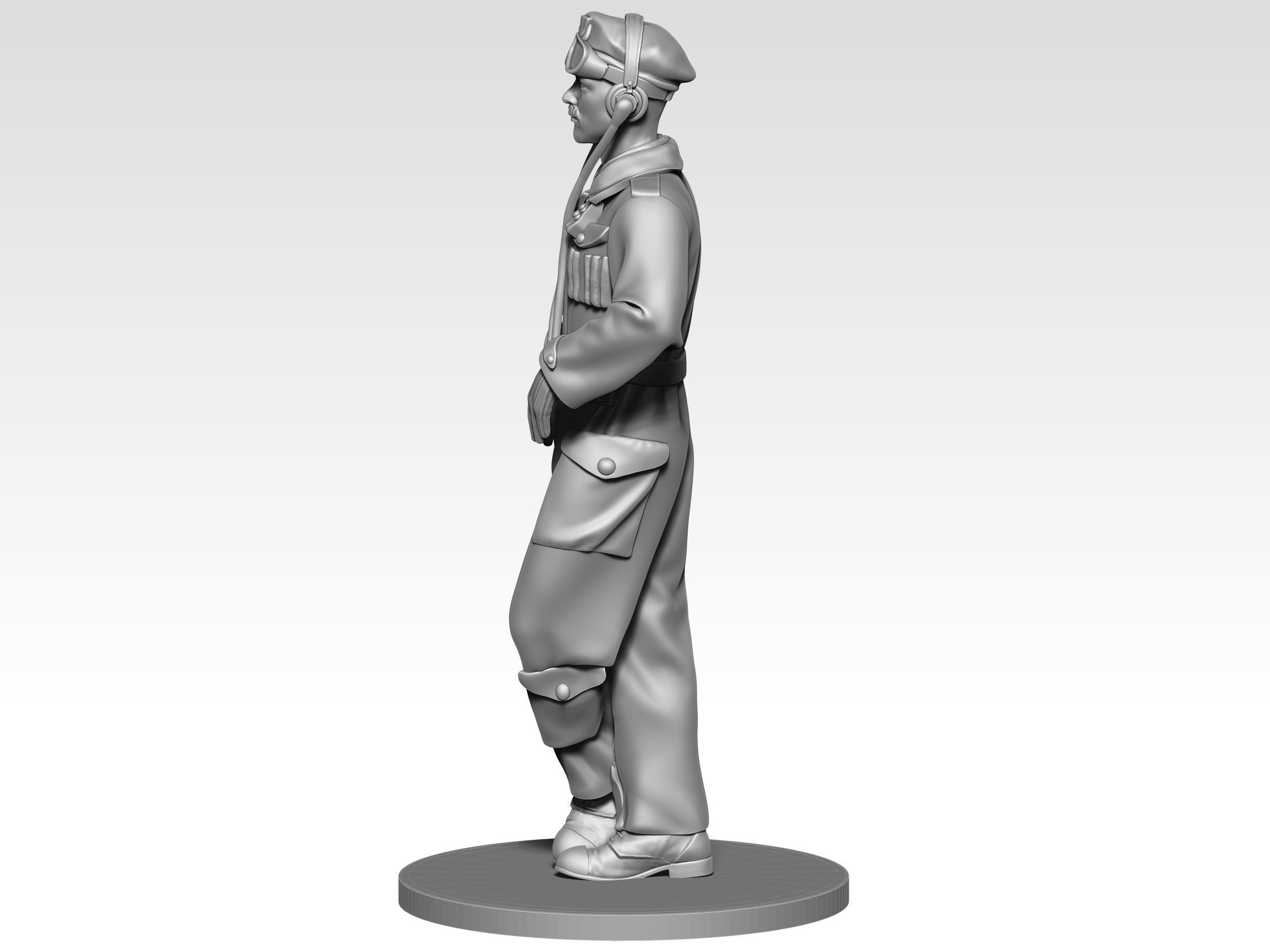 British Tank crew ww2 10 3D print model_5