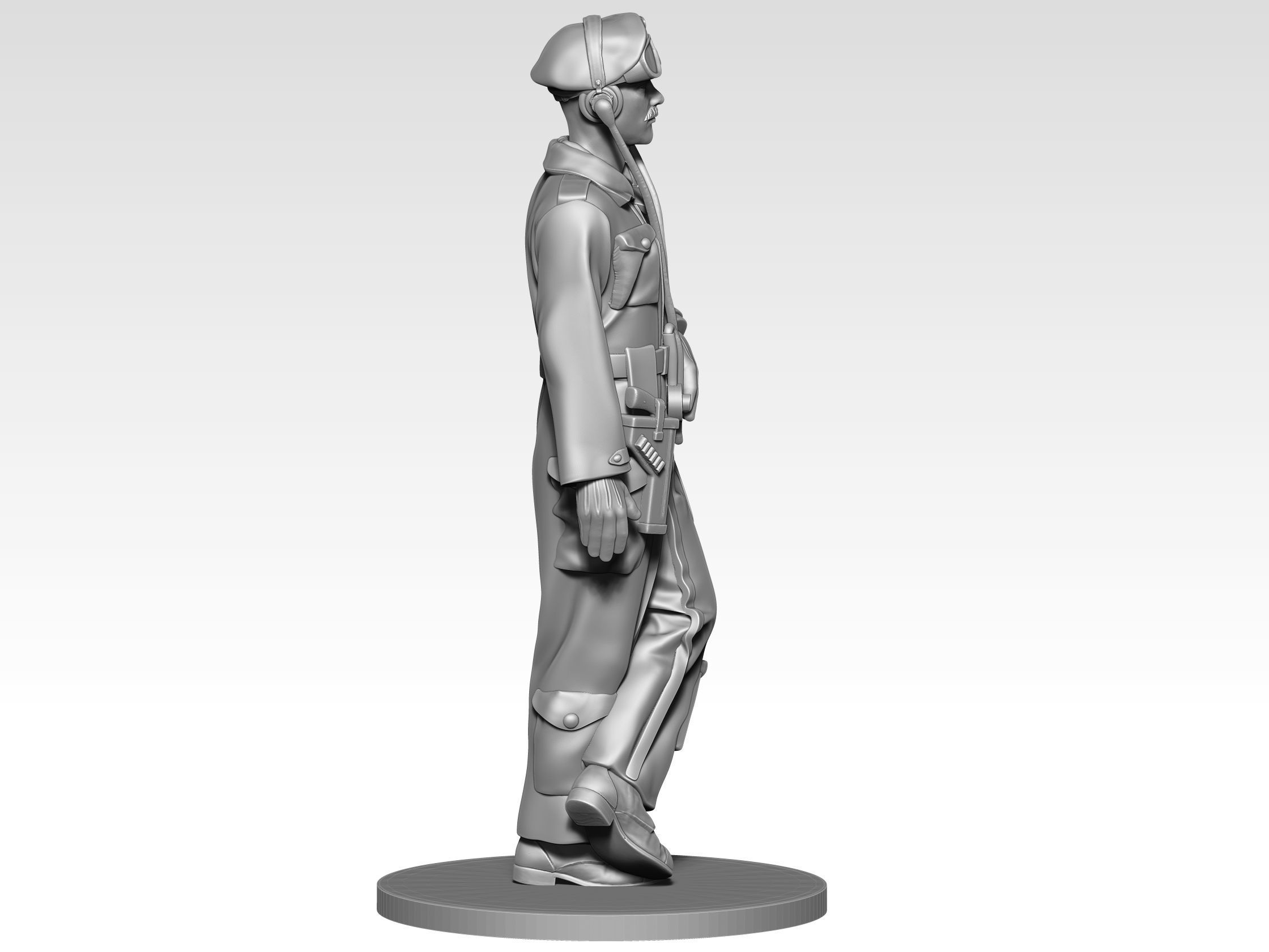 British Tank crew ww2 10 3D print model_3