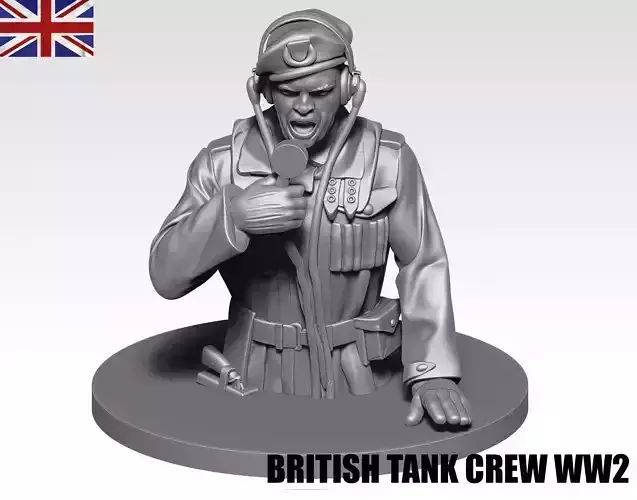 British Tank crew ww2 11 3D print model