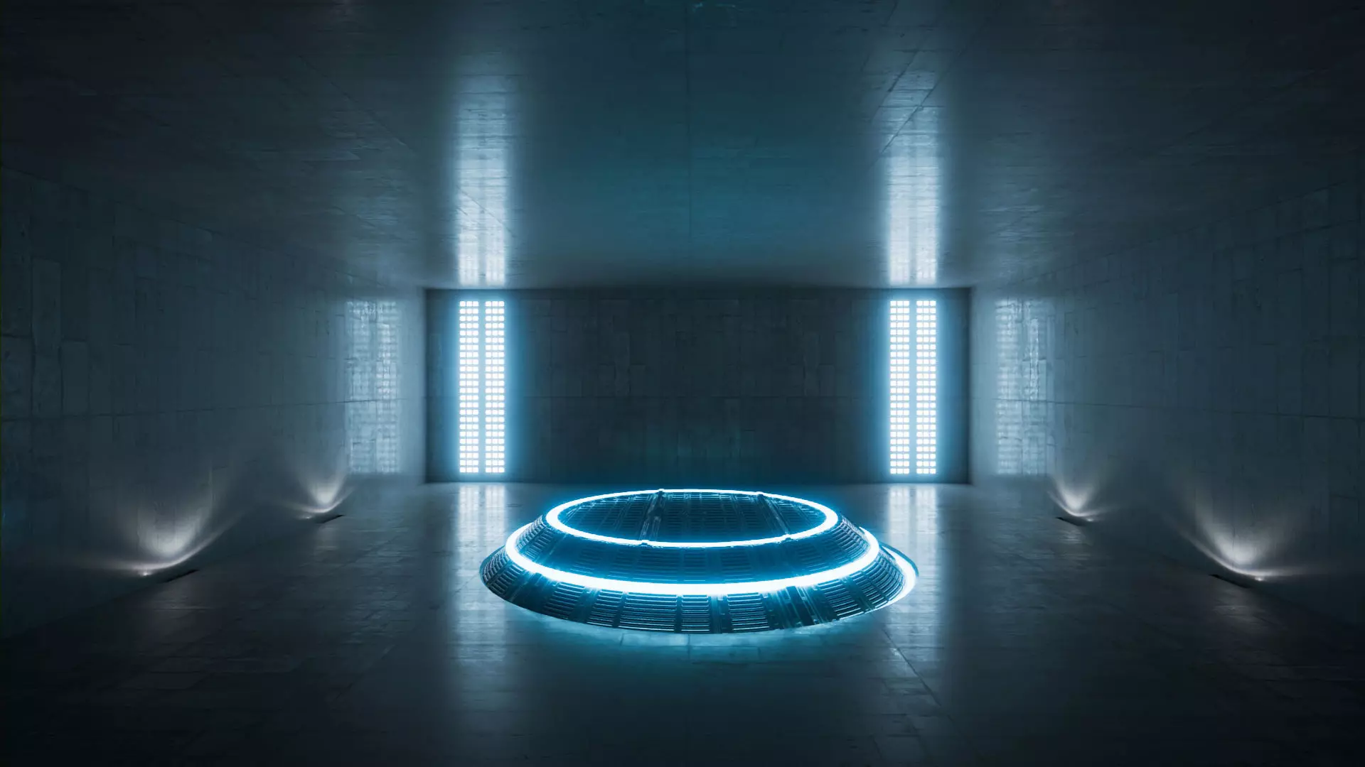 Sci Fi Conference Room Low-poly 3D model_0