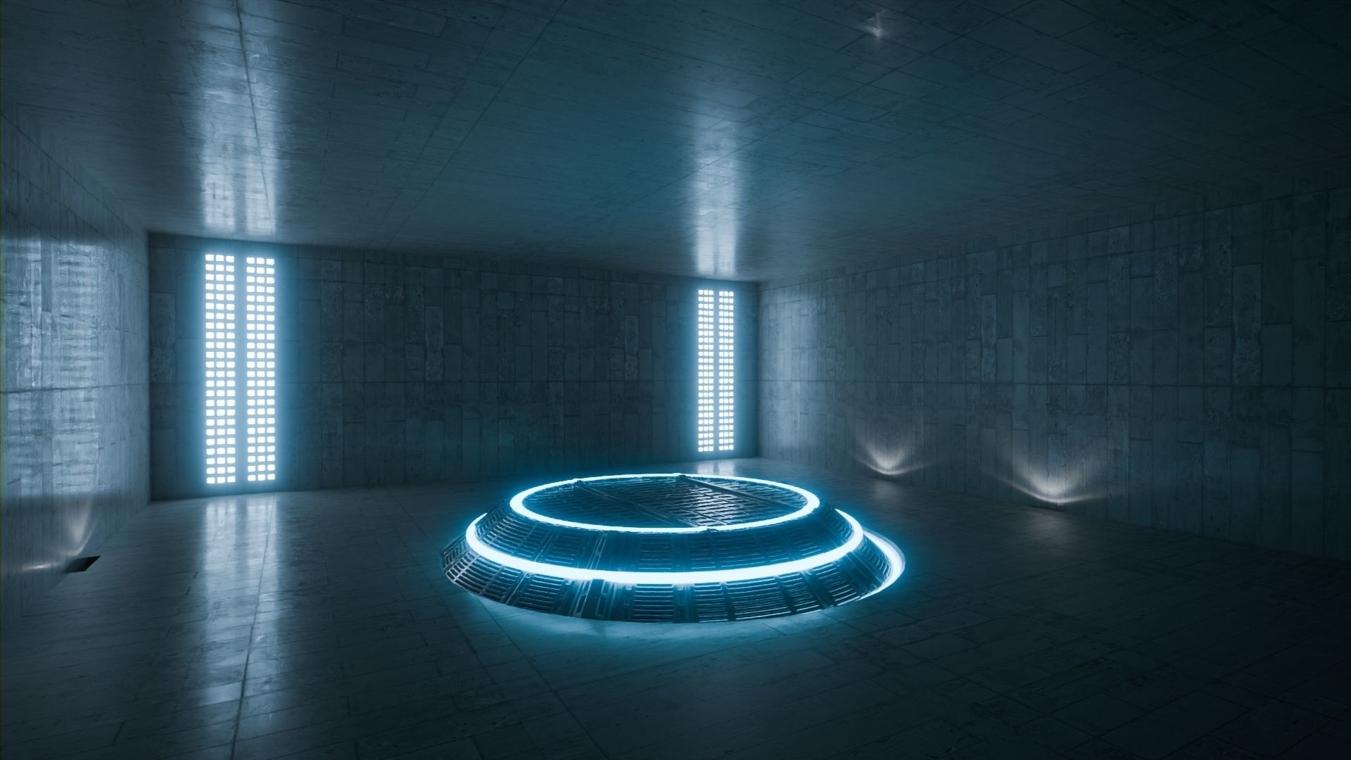 Sci Fi Conference Room Low-poly 3D model_2