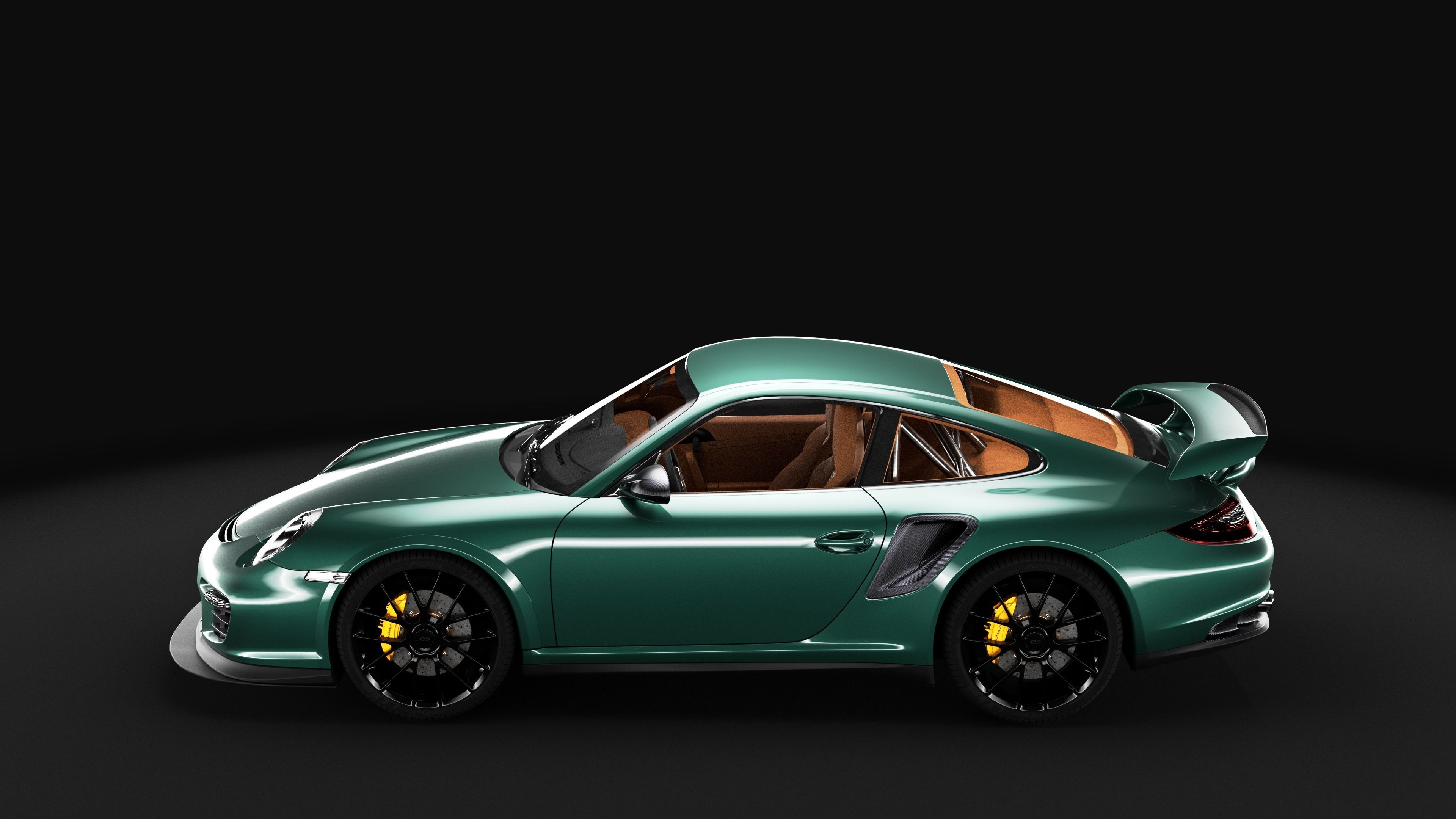 Porsche 911 GT2 RS with HQ interior Low-poly 3D model_2