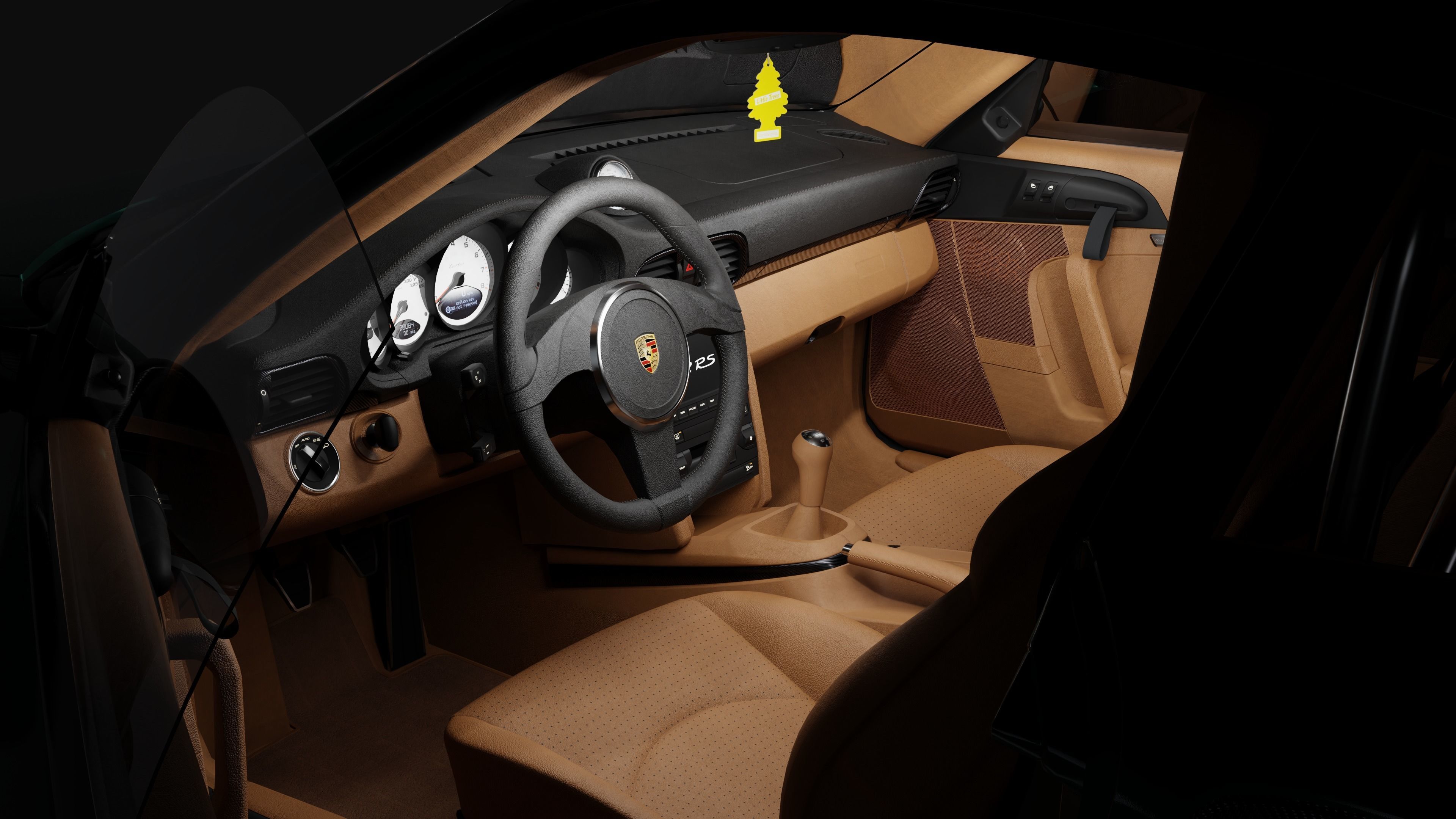 Porsche 911 GT2 RS with HQ interior Low-poly 3D model_5