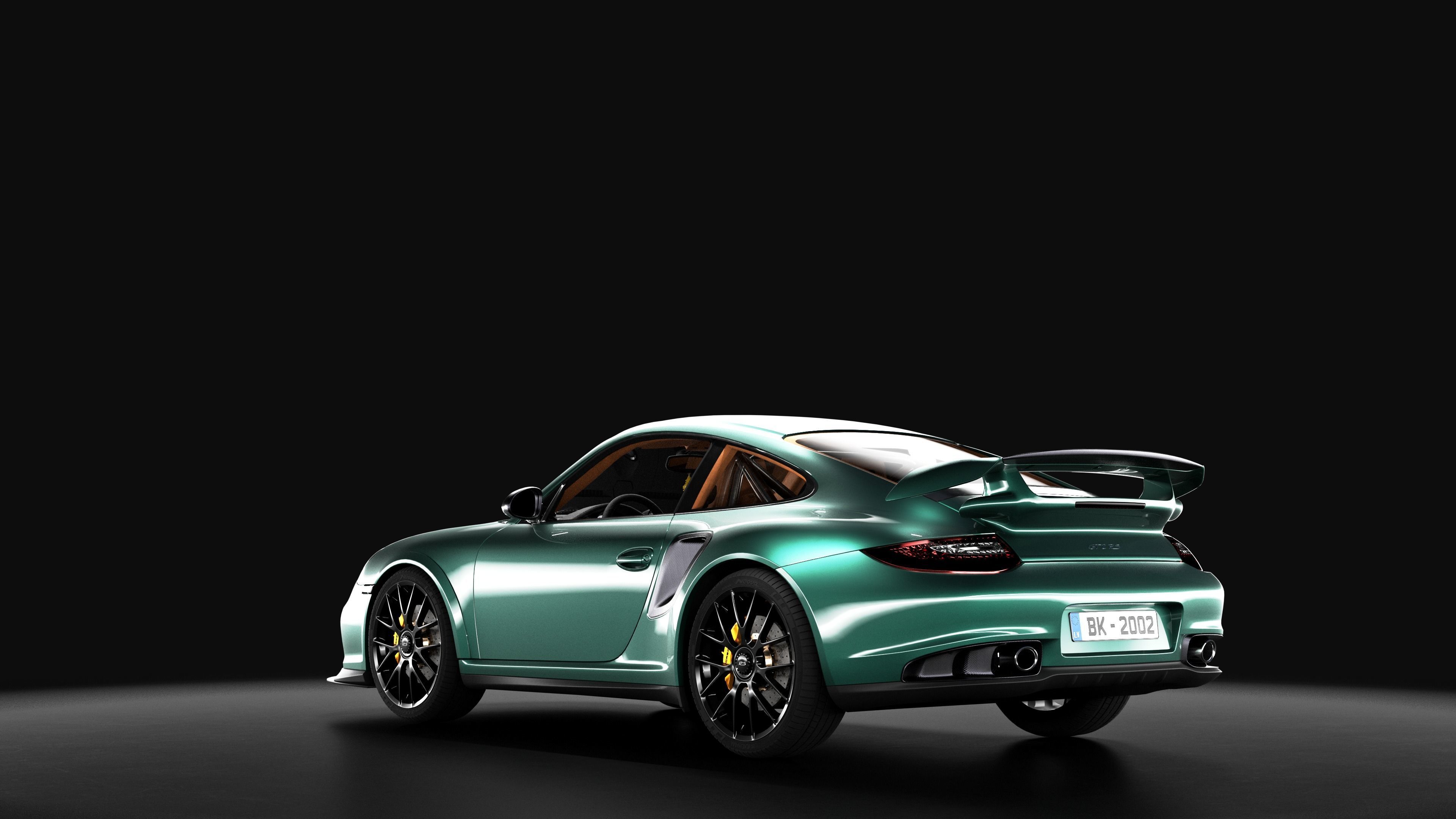 Porsche 911 GT2 RS with HQ interior Low-poly 3D model_1