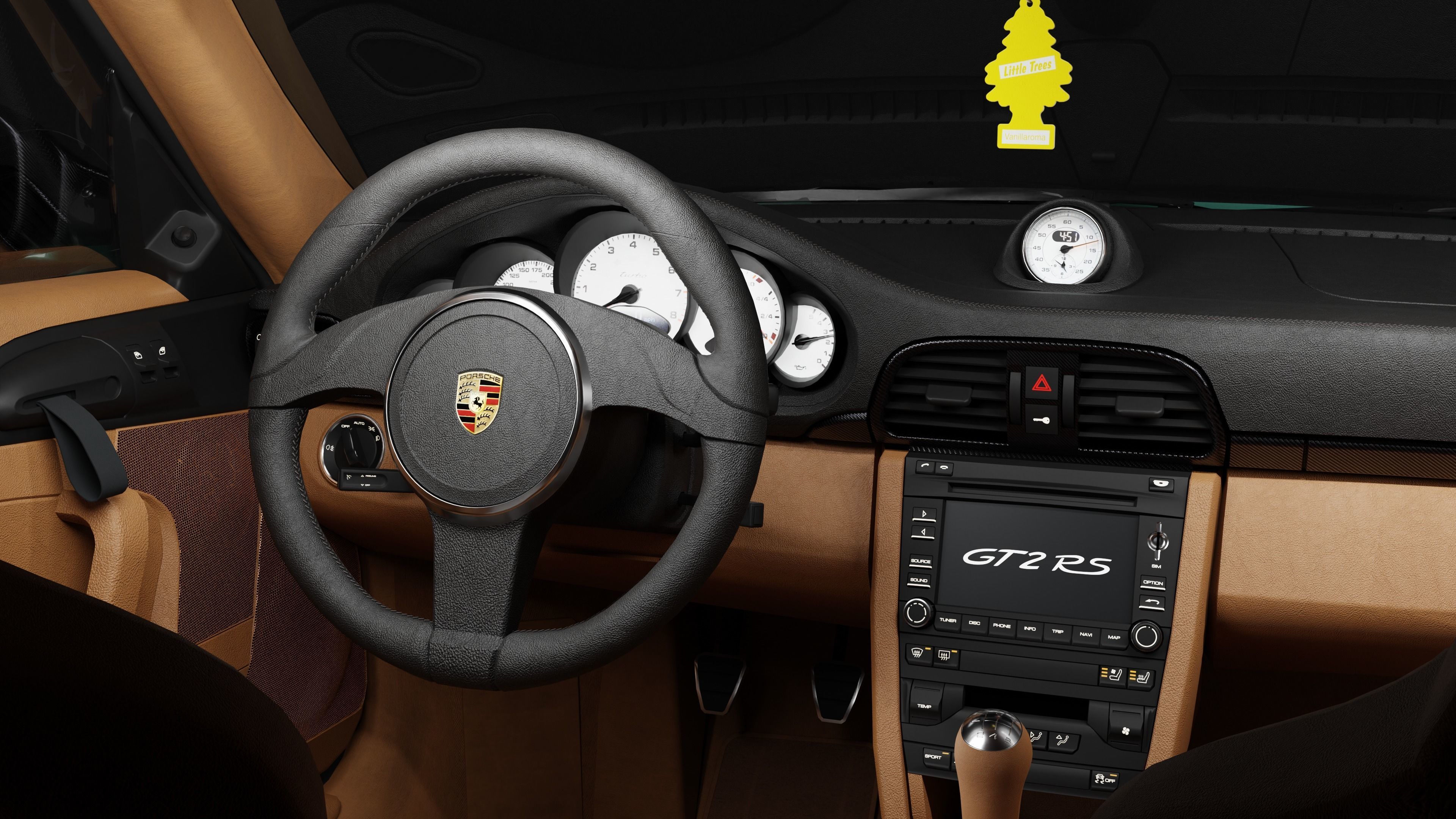 Porsche 911 GT2 RS with HQ interior Low-poly 3D model_6