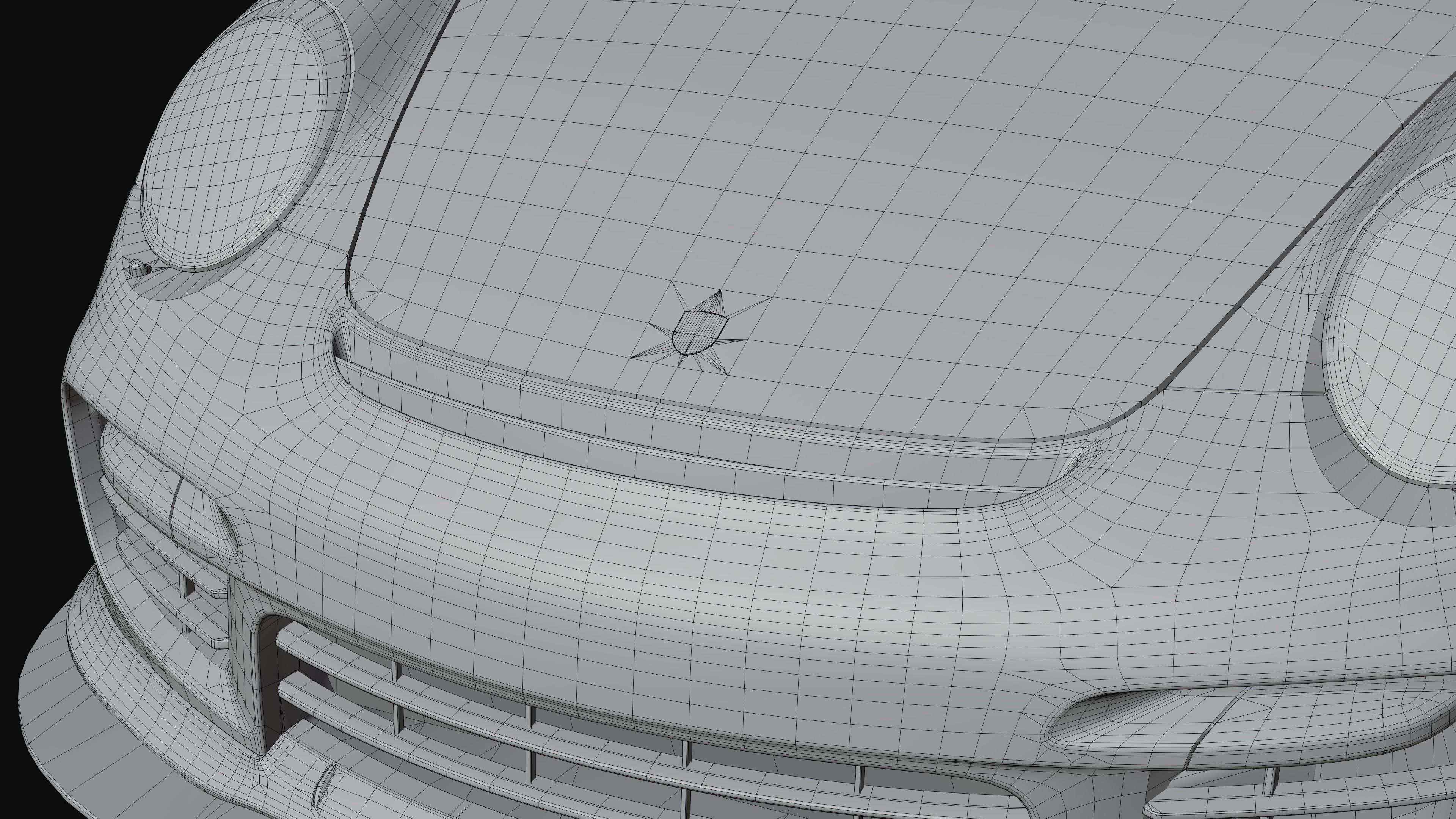 Porsche 911 GT2 RS with HQ interior Low-poly 3D model_9