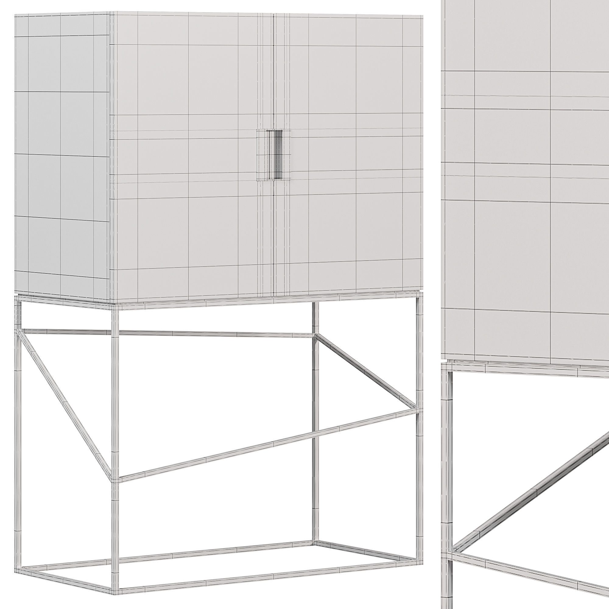 Caracole Edge Bar Cabinet  3D model_2