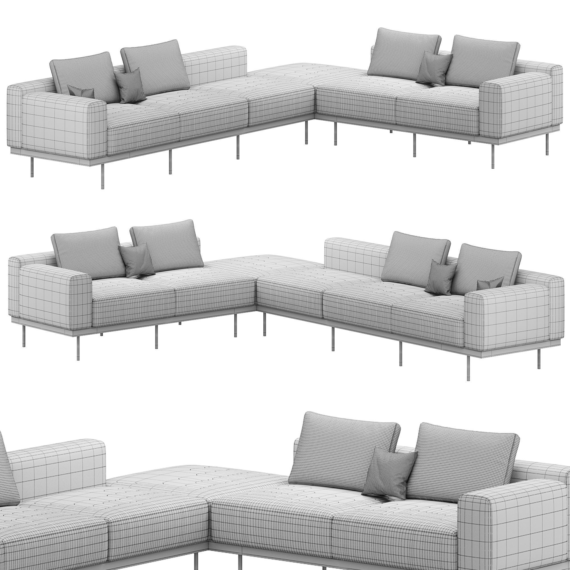 Naviglio Modular Sofa by twentytwentyone 3D model_2