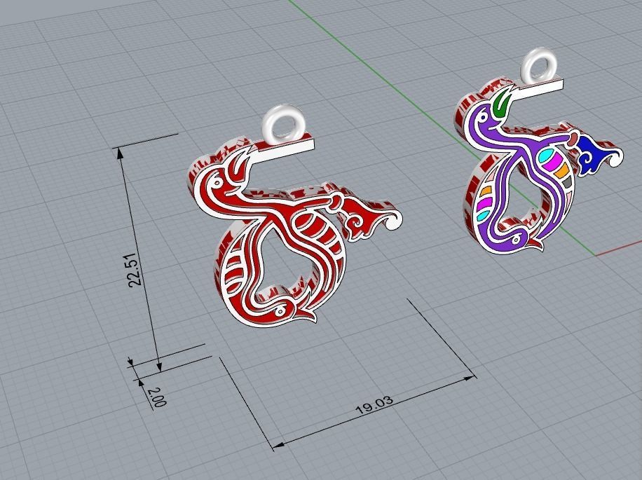 Armenian letters 3D print model_10